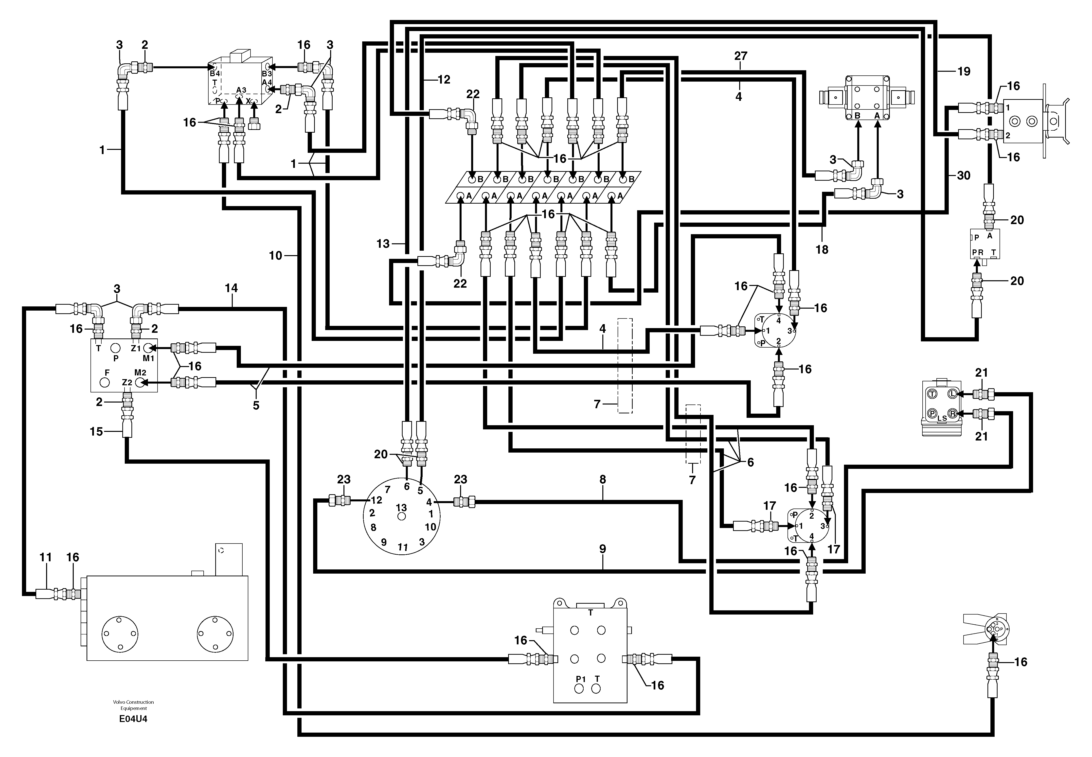 Hydr. circuit. ( platform ) ( continued ) — volvo parts diagram