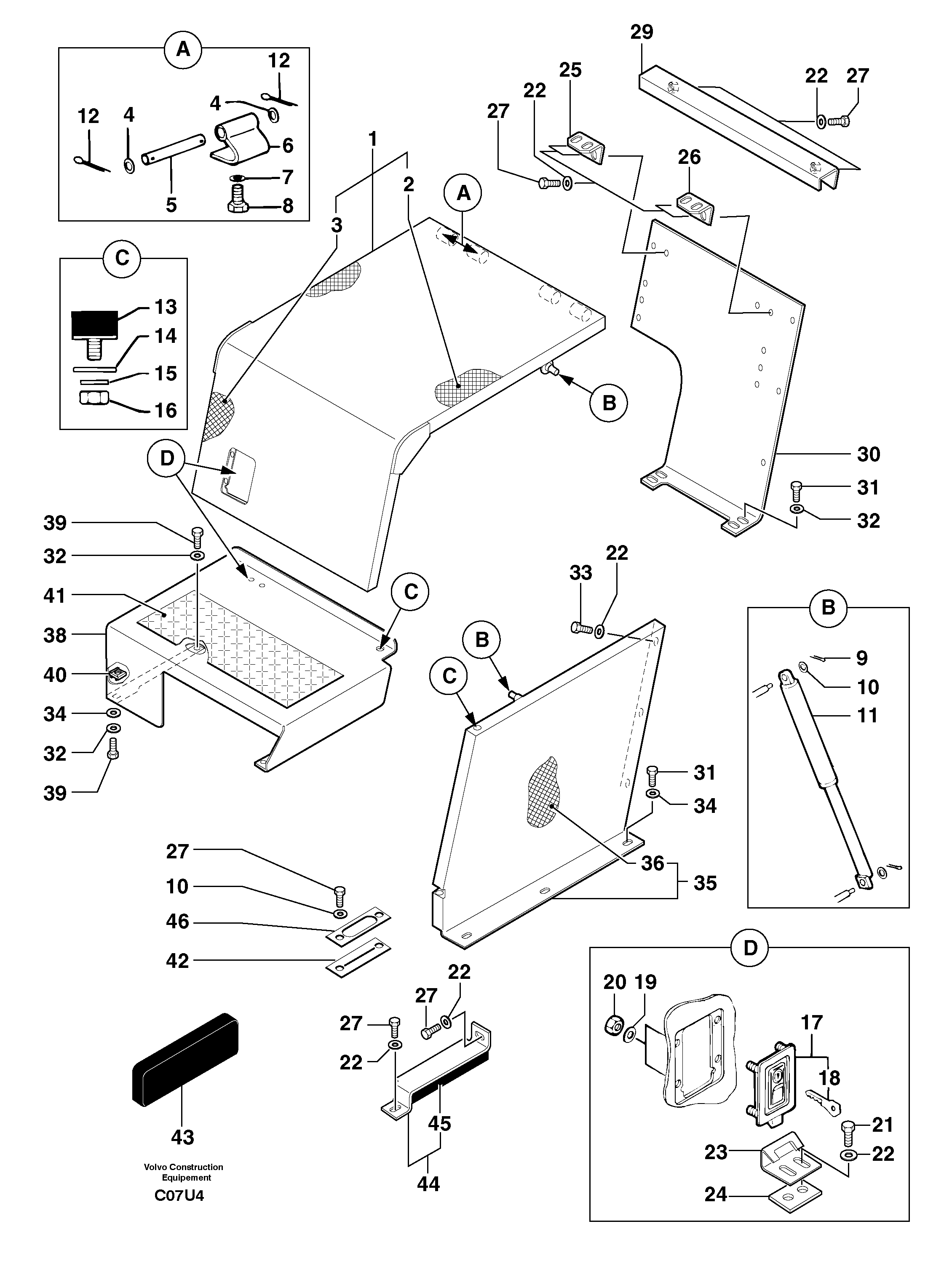Front coverage — volvo parts diagram