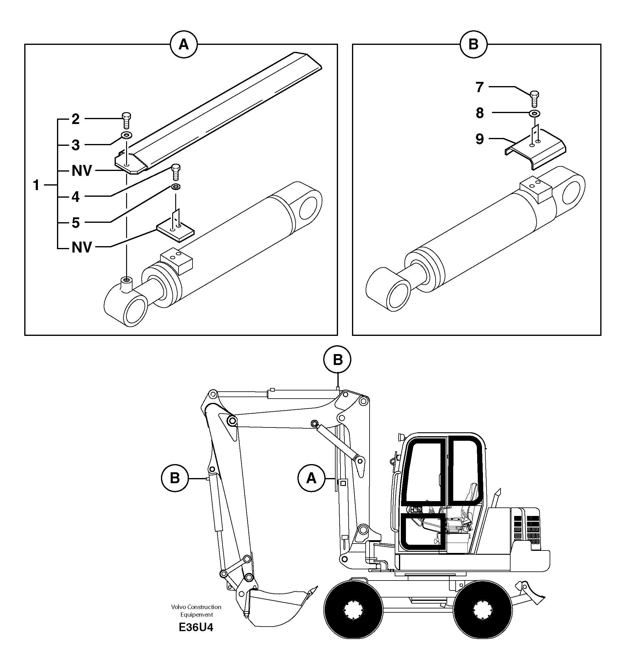 Cylinder rod protection — volvo parts diagram