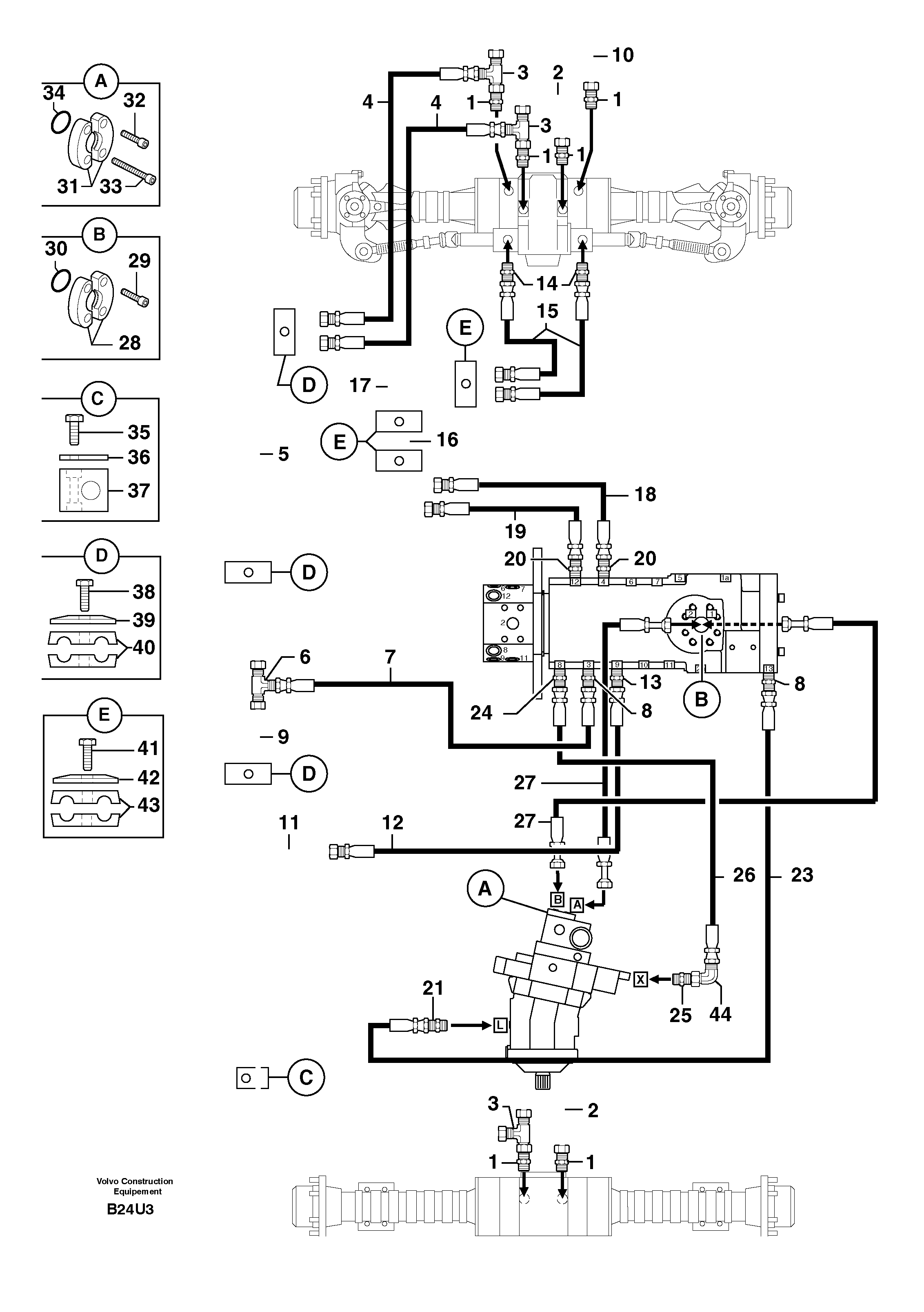 Hydr. circuit ( transmission ) — volvo parts diagram