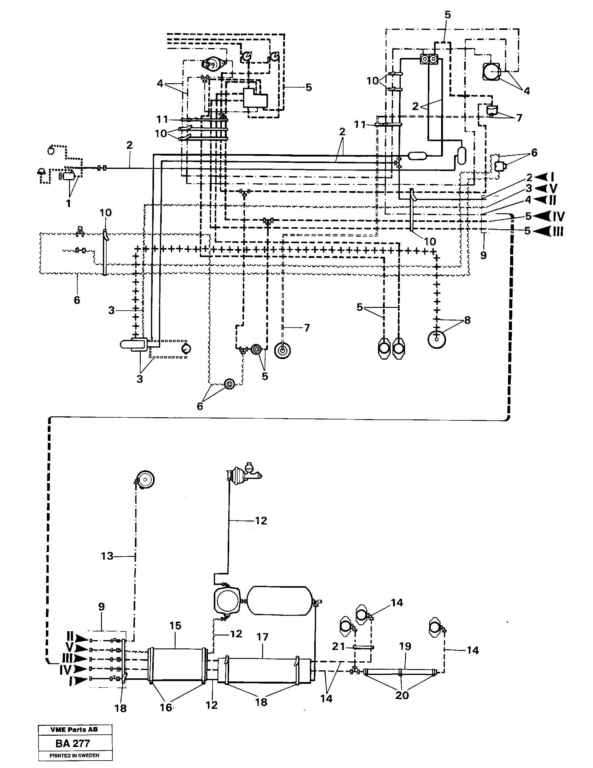 Pneumatic system  SER NO - 1118 — volvo parts diagram