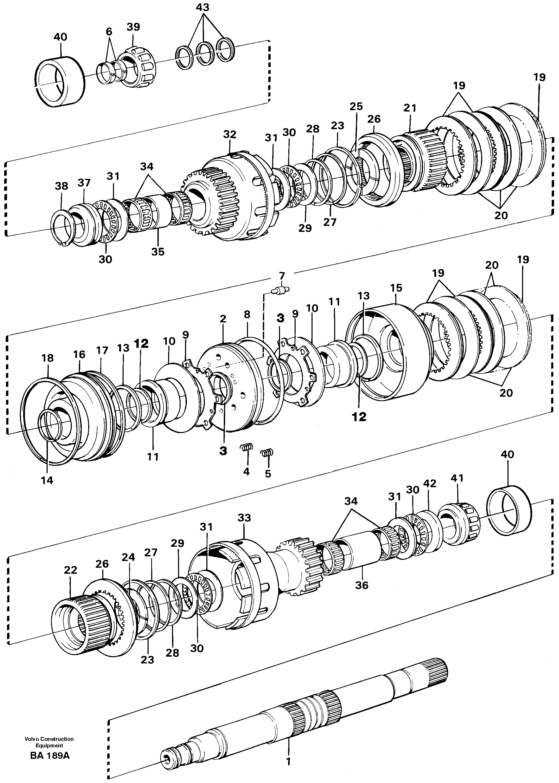 Clutches 3:rd and 4:th speeds  30842 — volvo parts diagram
