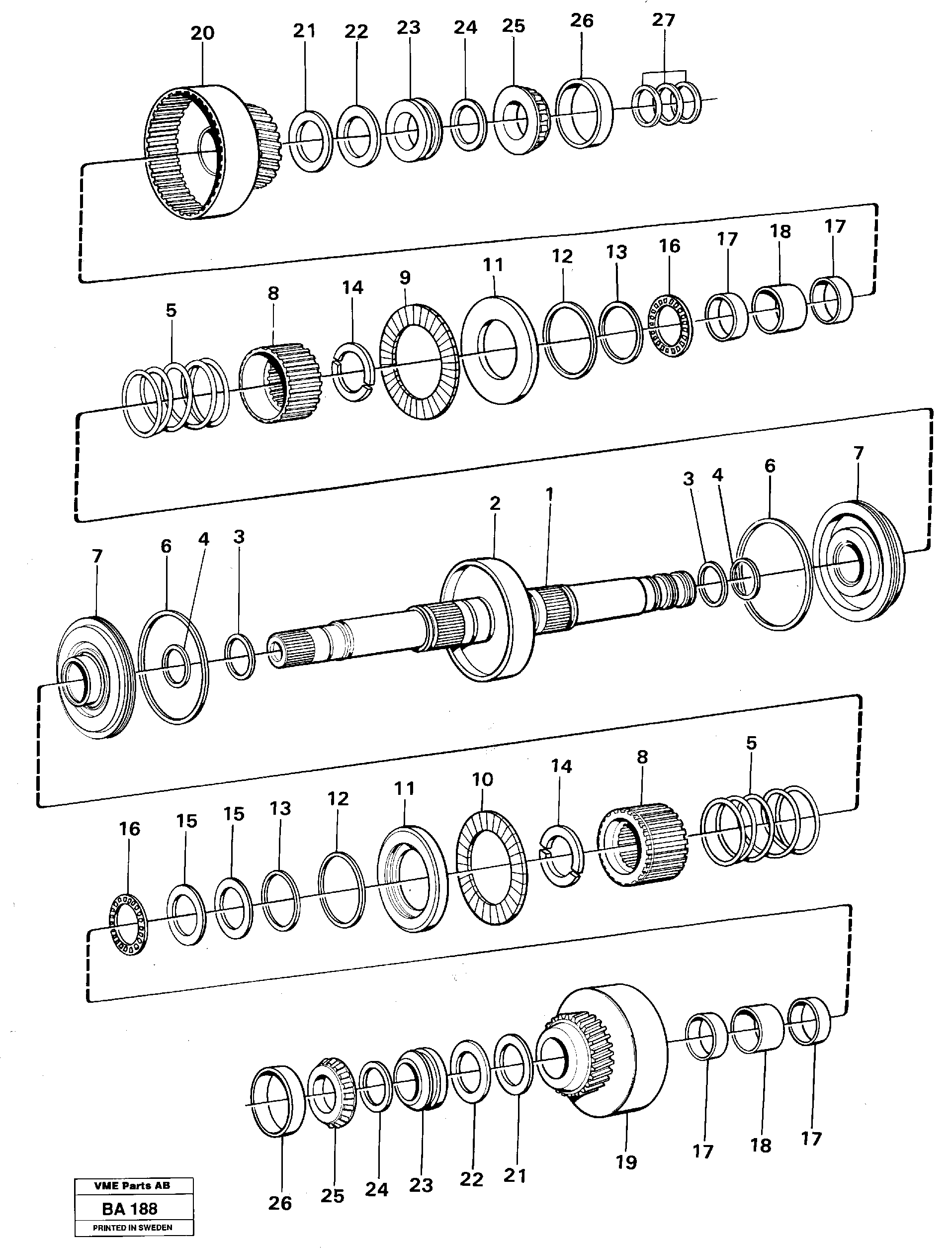Clutches forward and reverse  30842 — volvo parts diagram