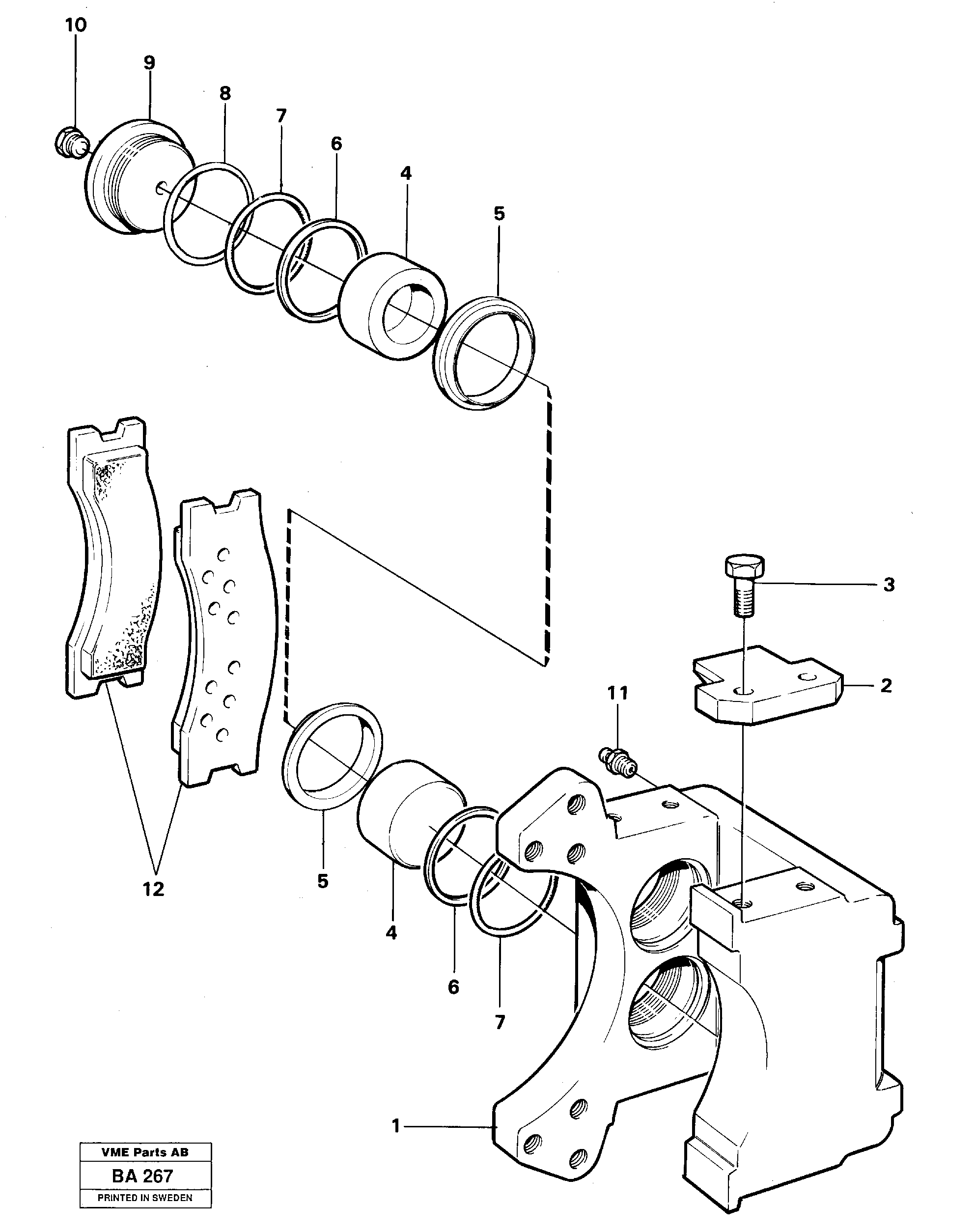 Disc brake — volvo parts diagram