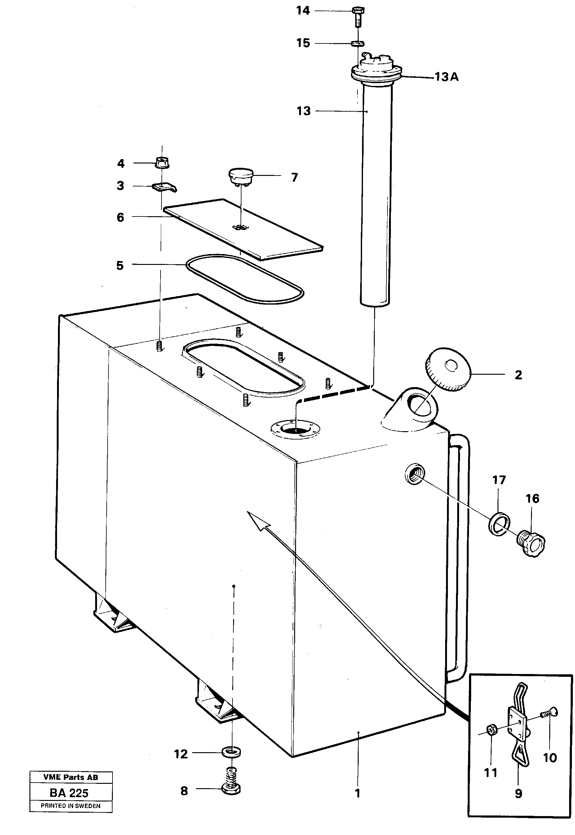 Fuel tank — volvo parts diagram