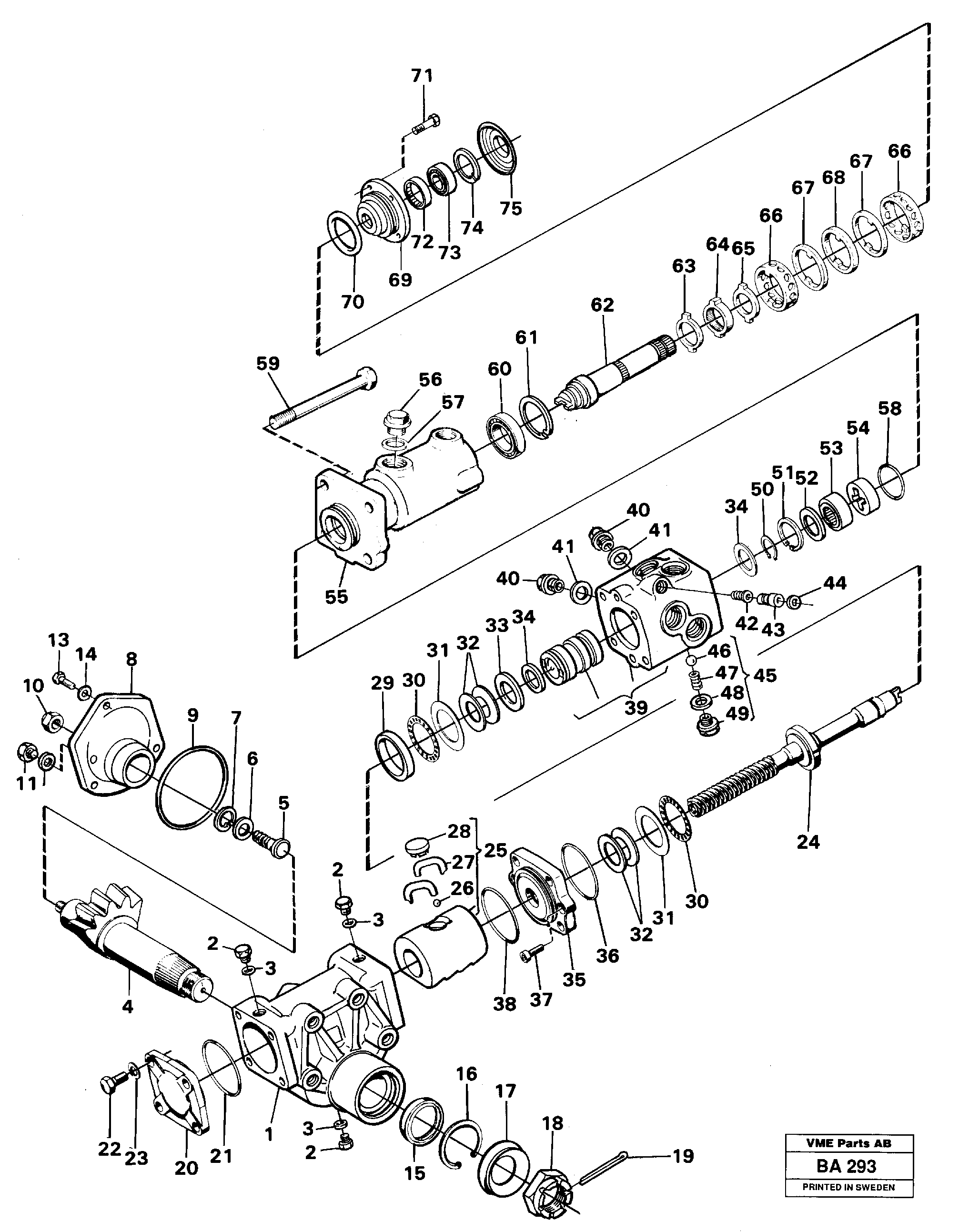 Steering gear — volvo parts diagram