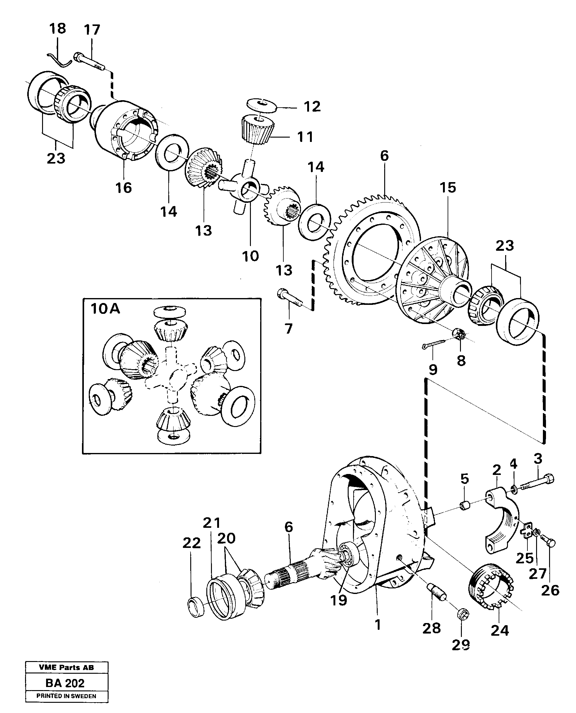 Final drive  6 x 6, SER NO - 1773 — volvo parts diagram