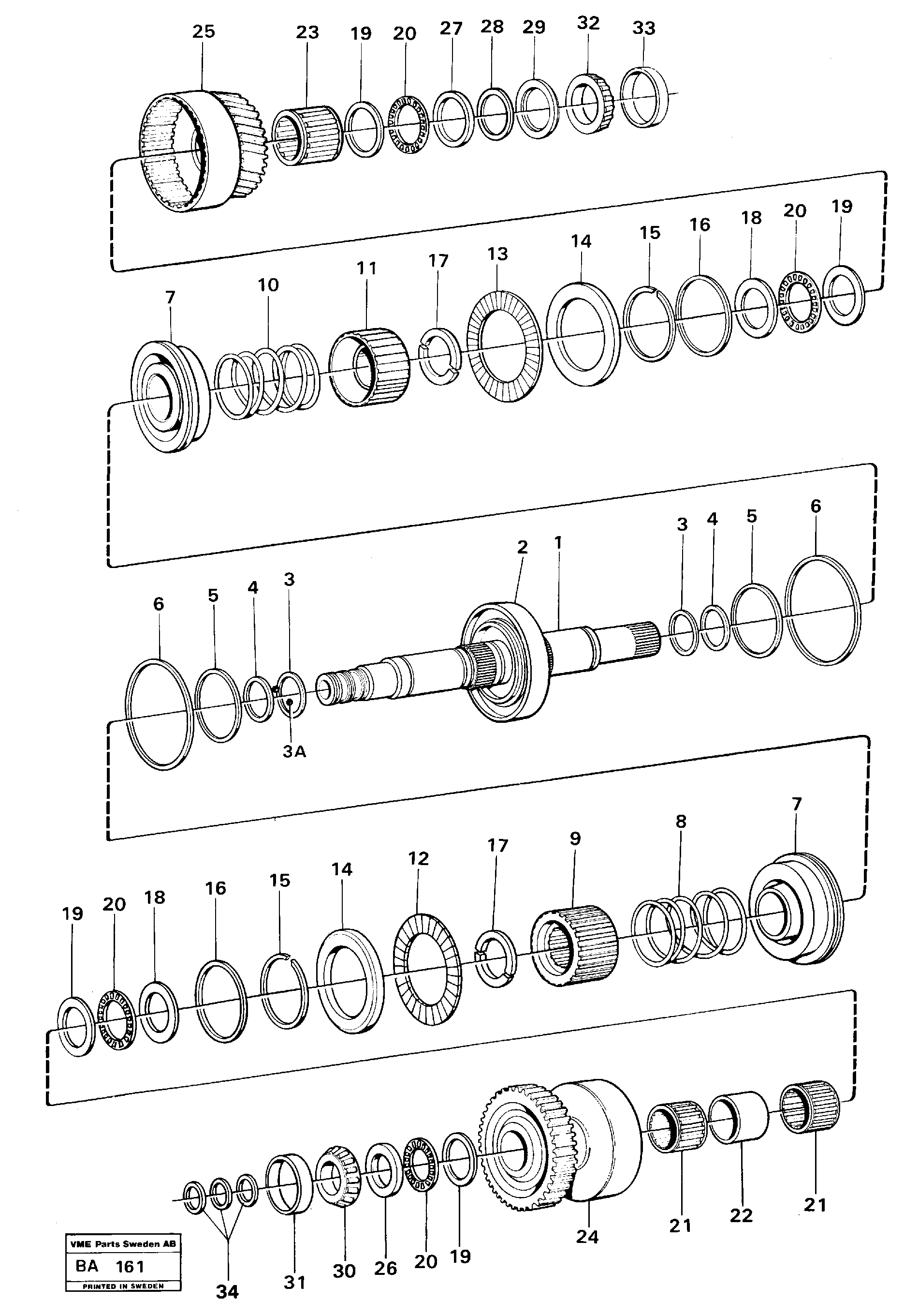 Clutches 1:st and 2:nd speeds  30842 — volvo parts diagram
