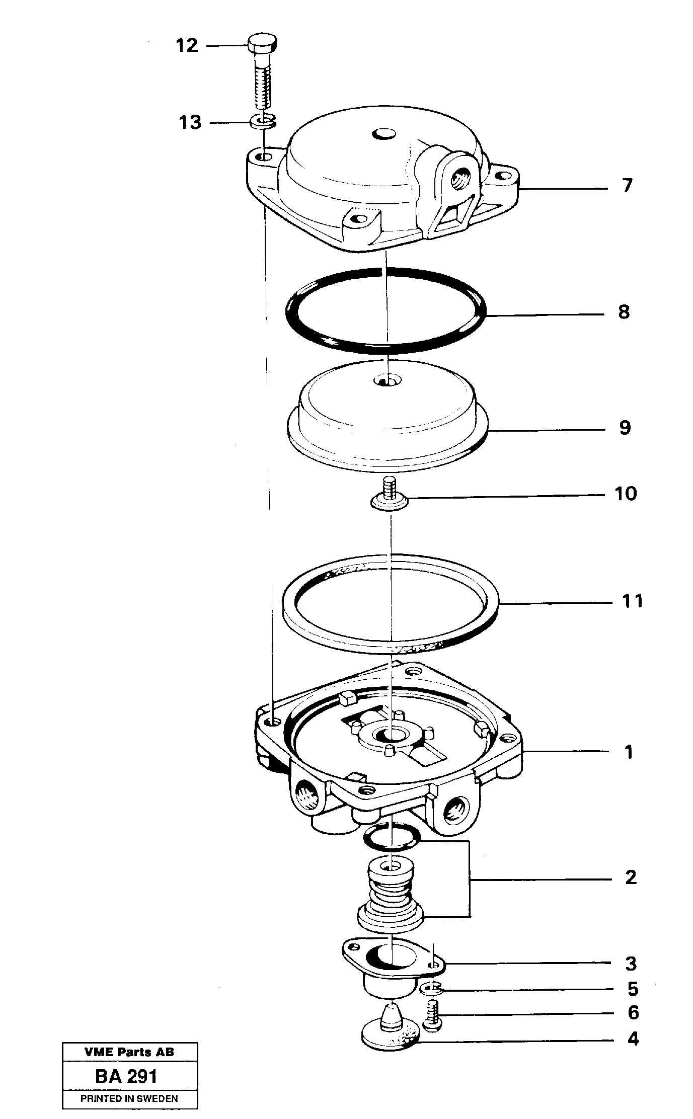 Relay valve — volvo parts diagram