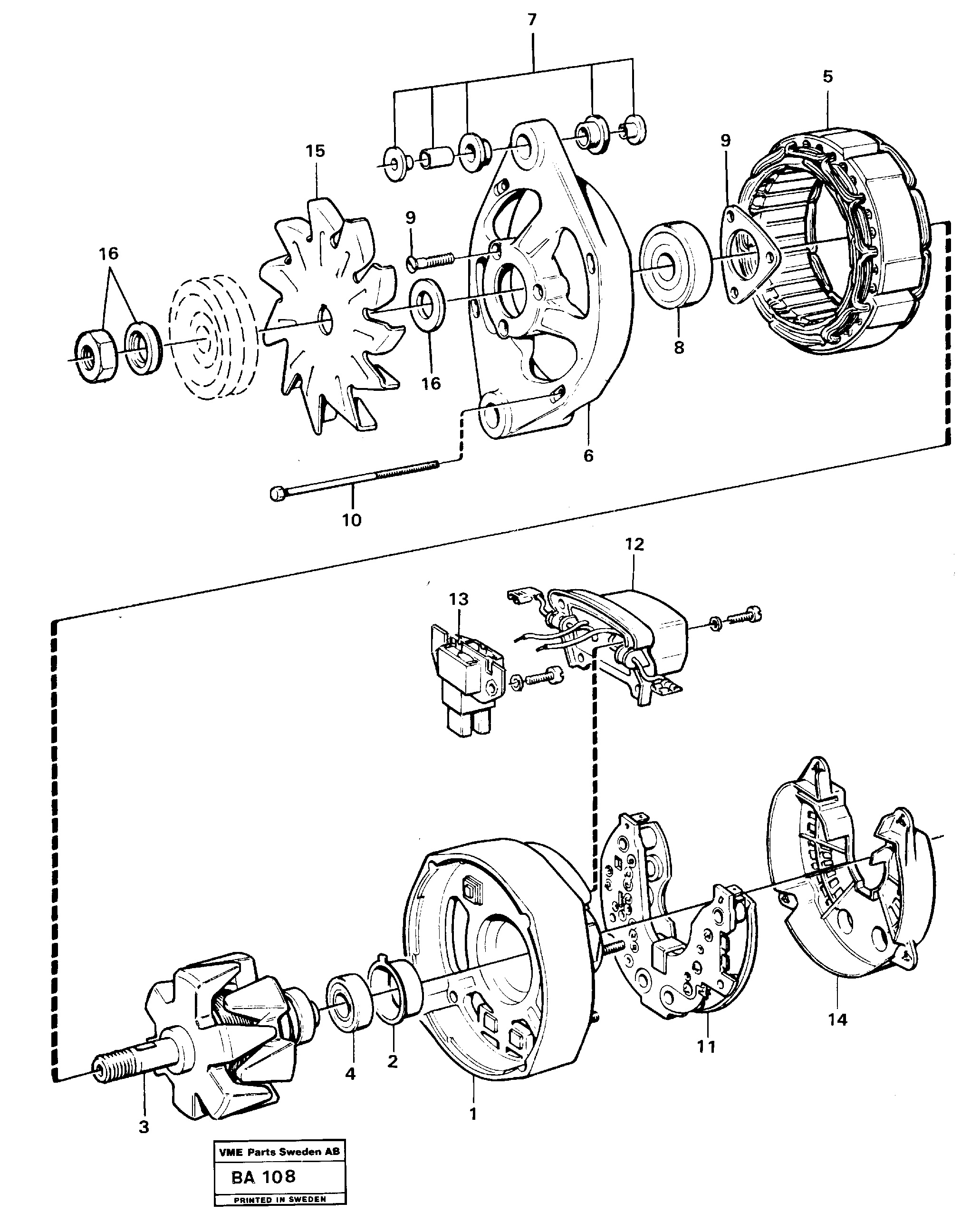 Alternator — volvo parts diagram