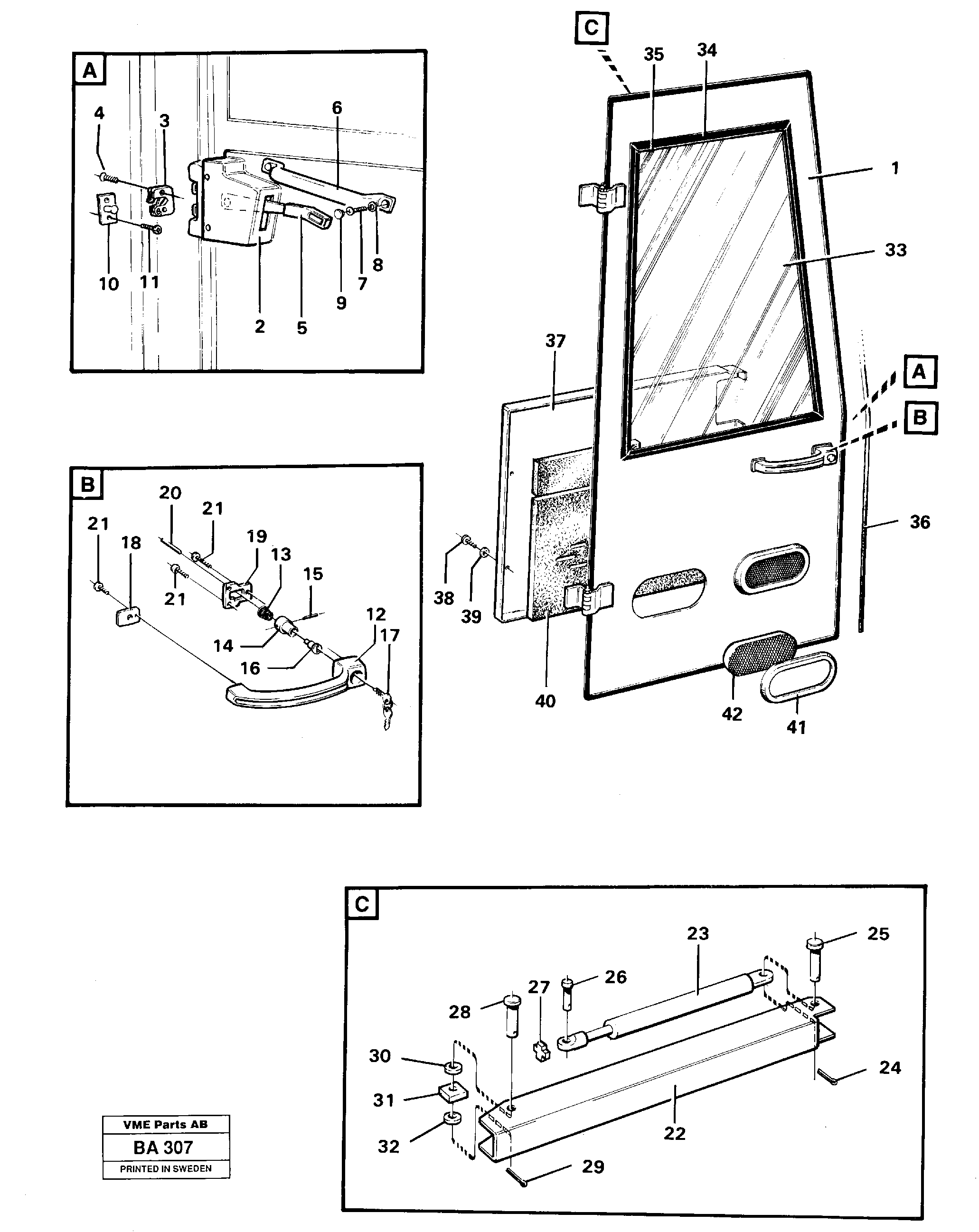 Door — volvo parts diagram