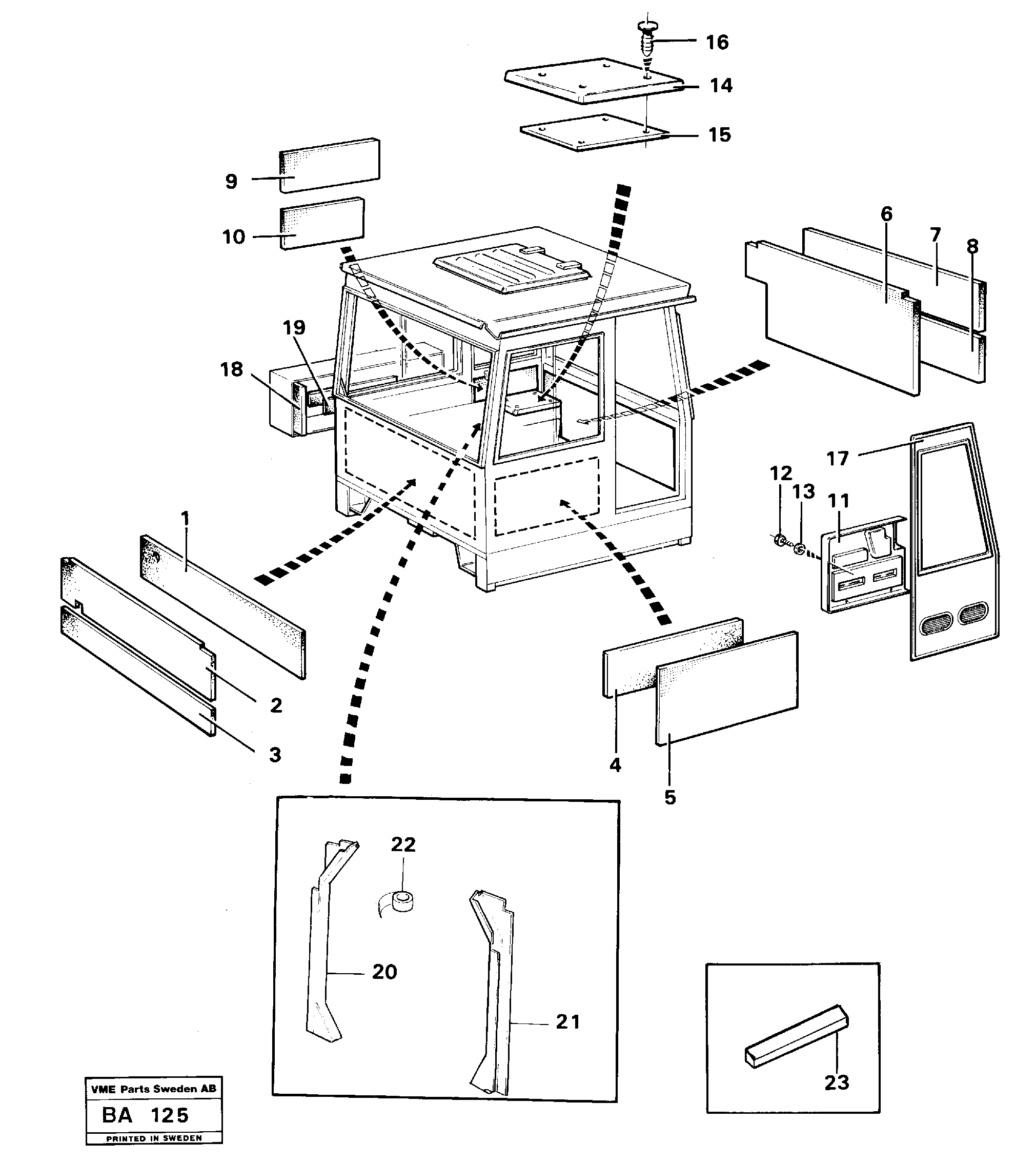 Insulating matting upholstery — volvo parts diagram