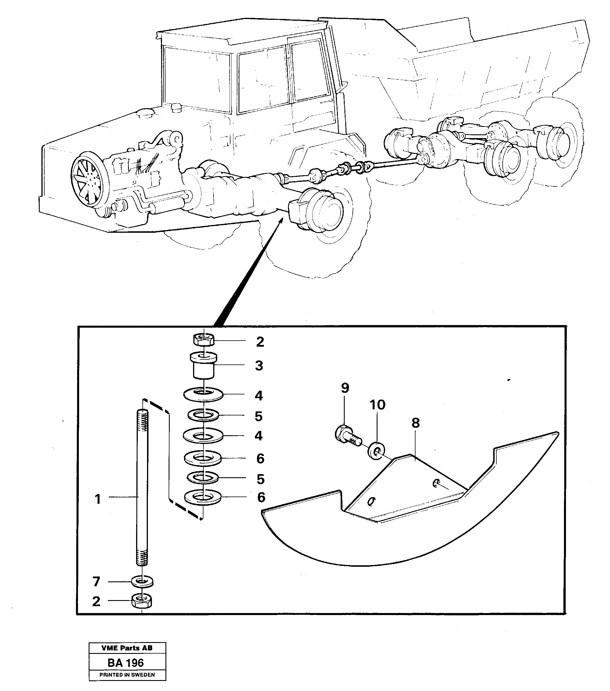 Axle suspension — volvo parts diagram
