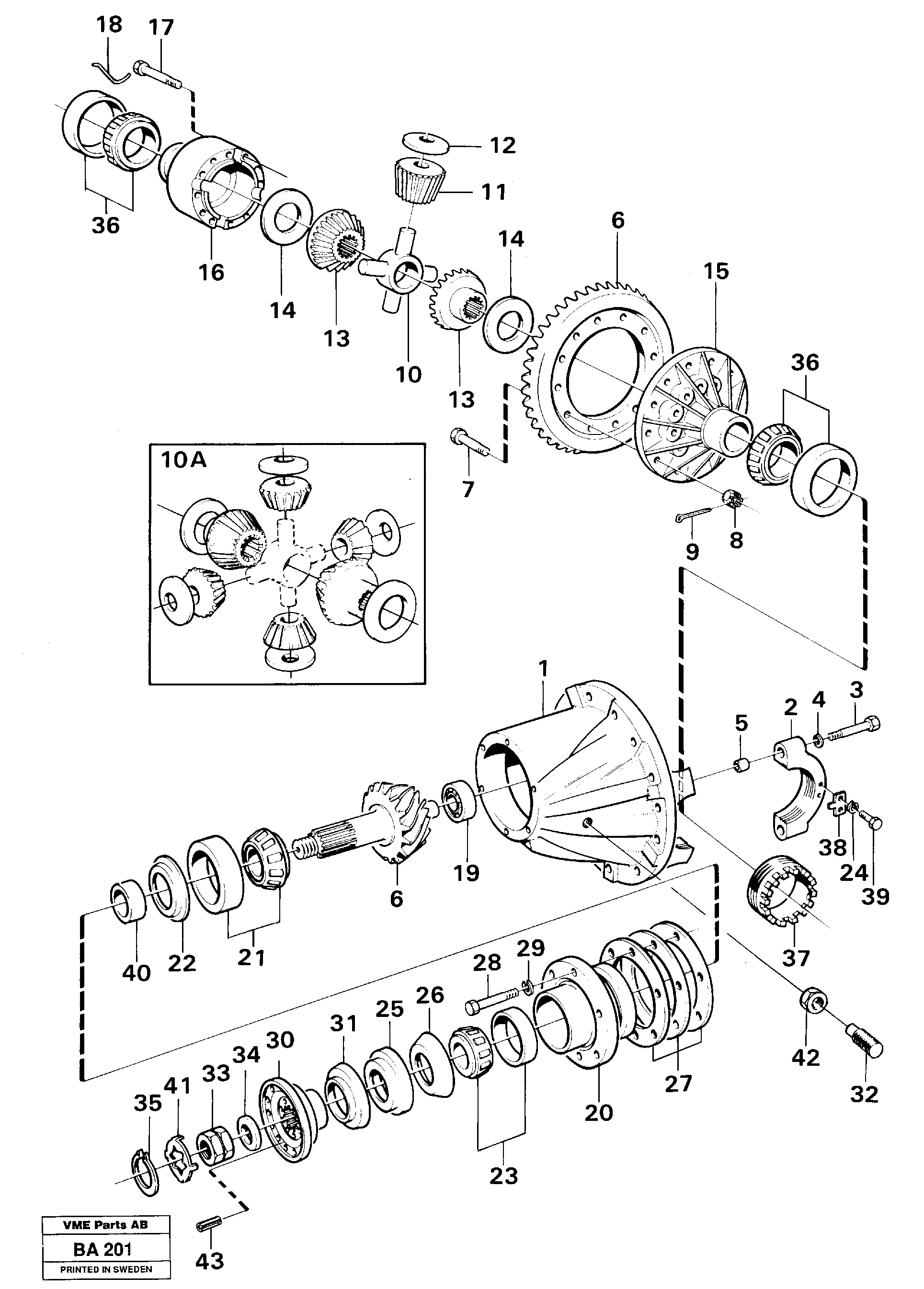 Final drive  SER NO 1774 - — volvo parts diagram