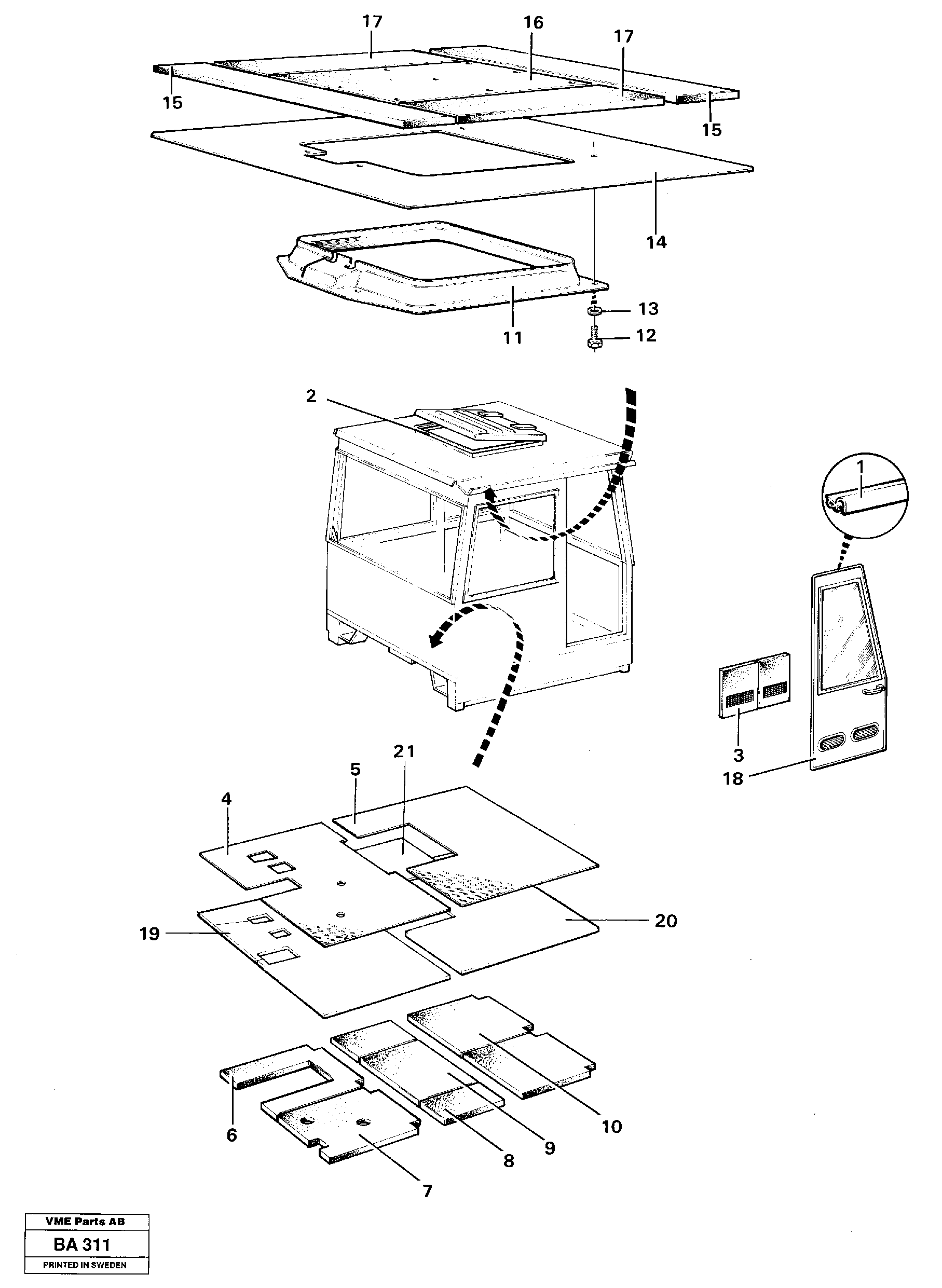 Insulating matting — volvo parts diagram
