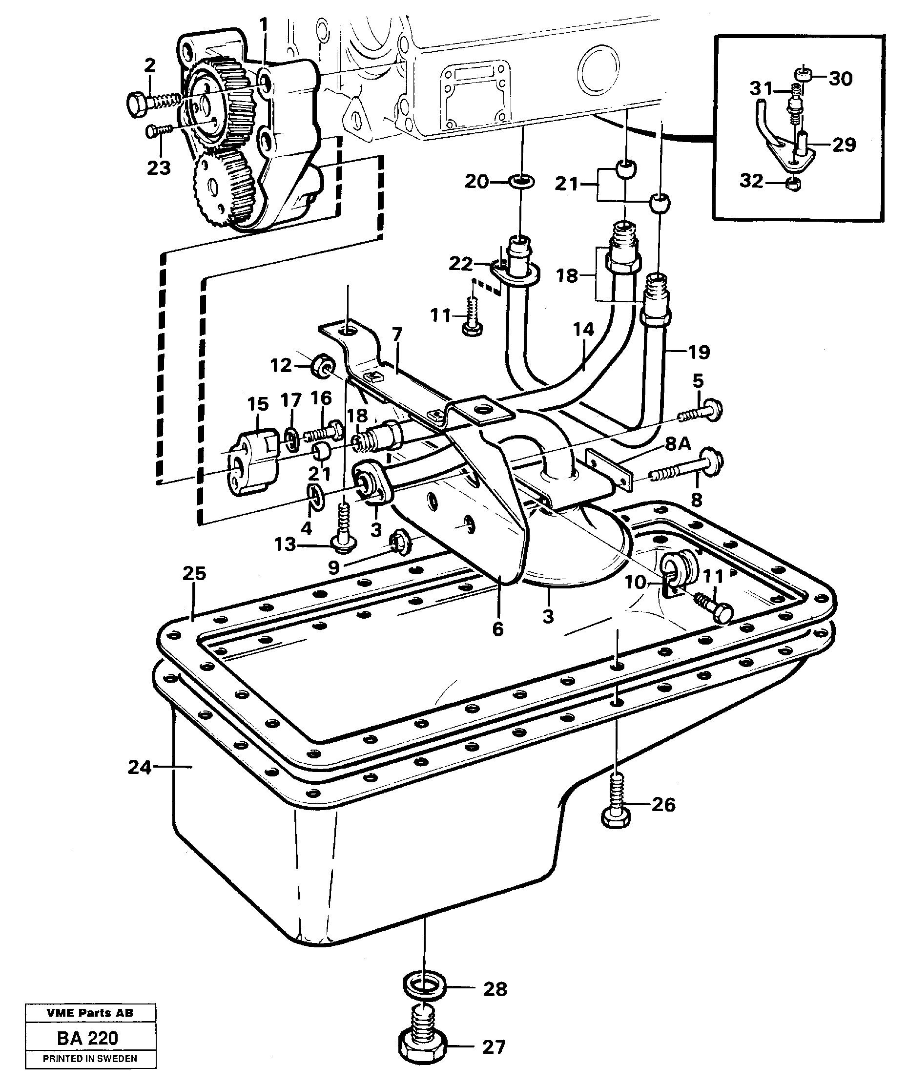 Lubricating oil system — volvo parts diagram