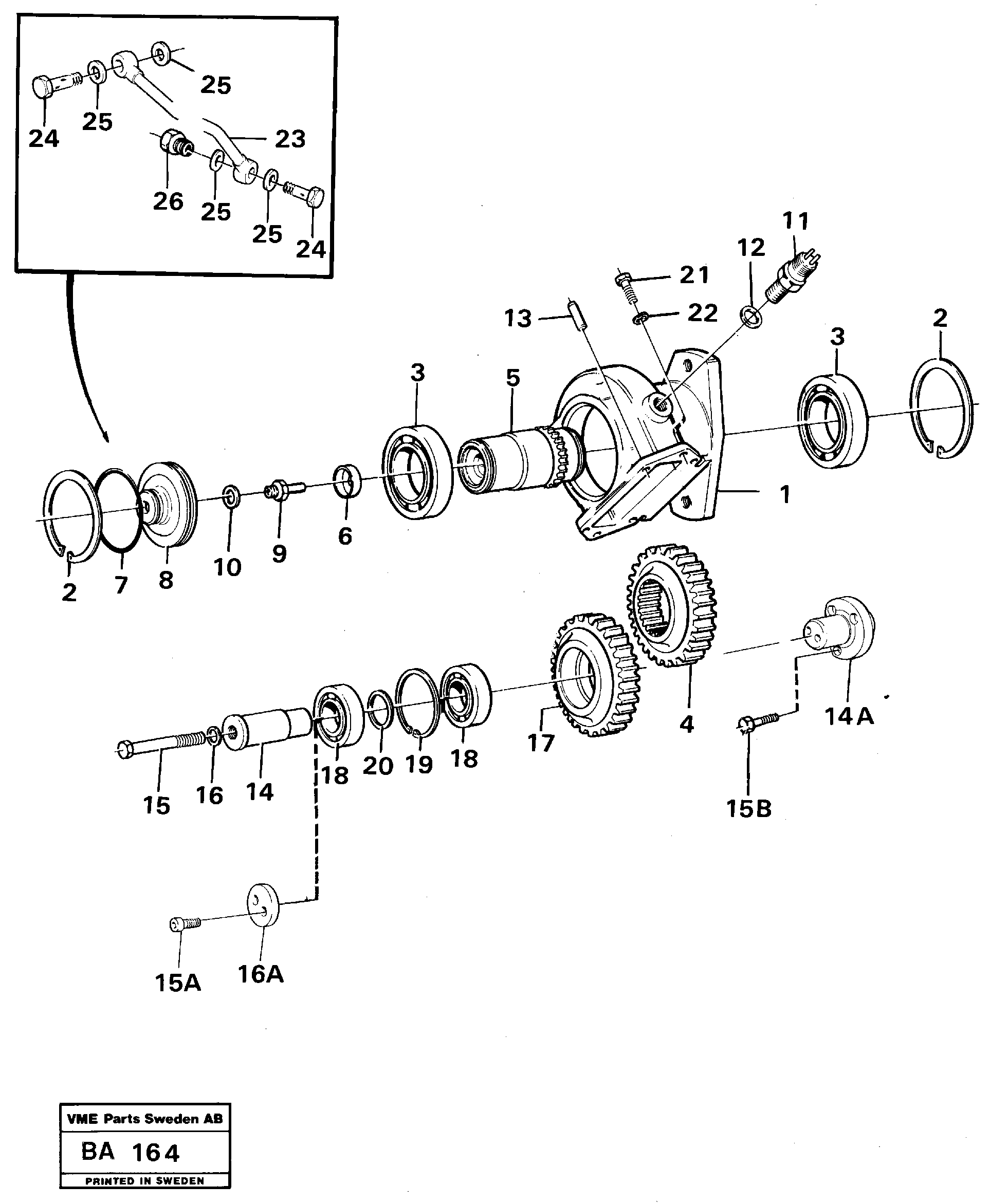 Pump drive — volvo parts diagram