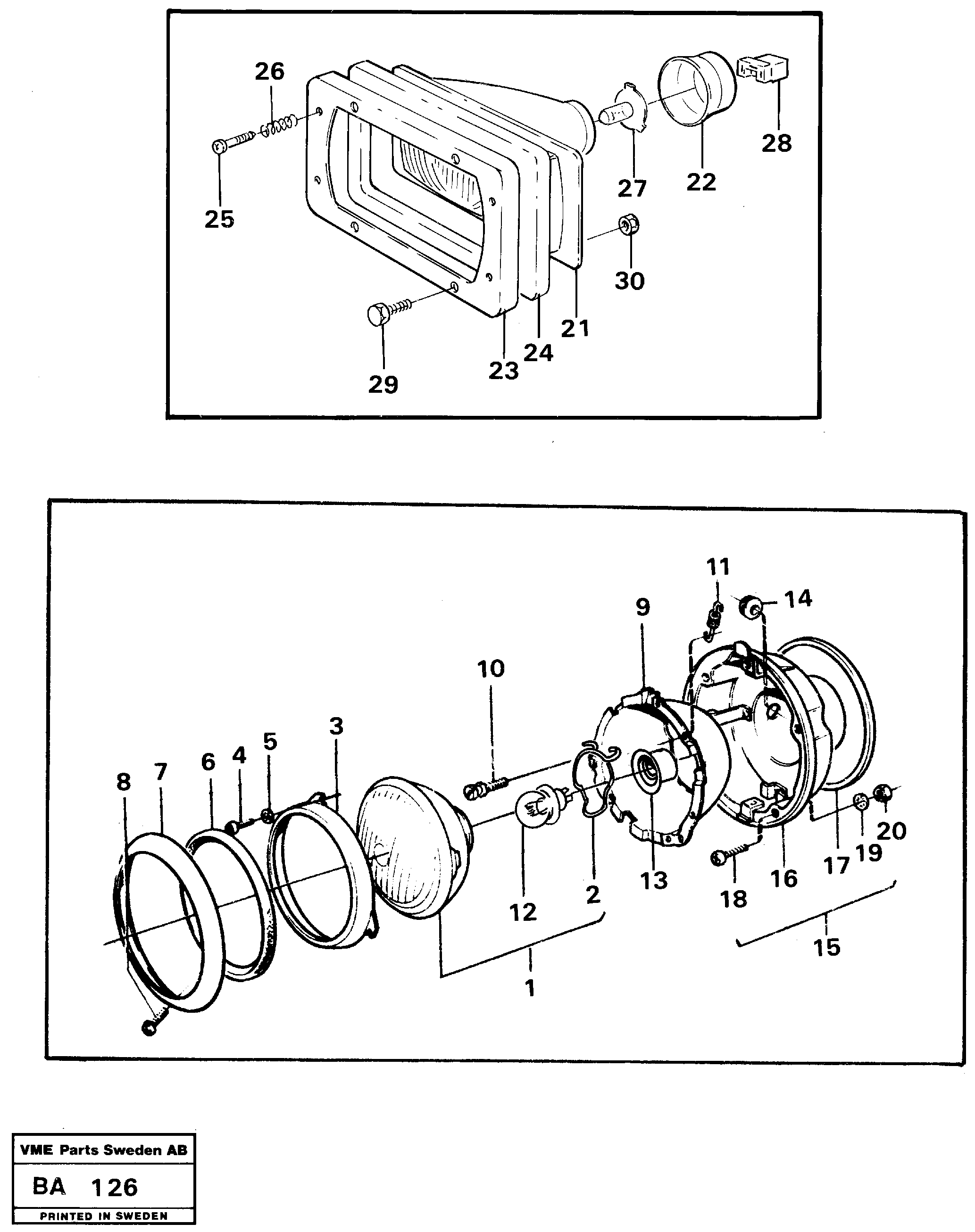 Headlamp — volvo parts diagram