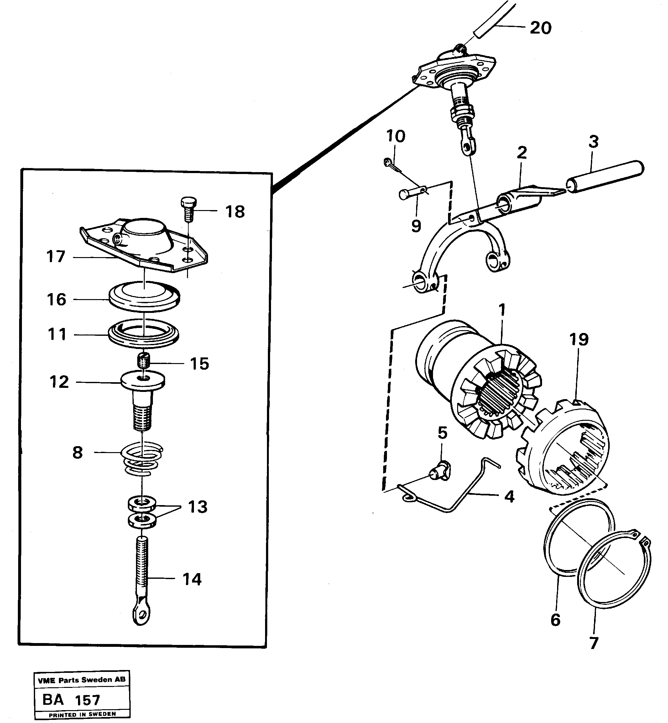 Differential lock — volvo parts diagram