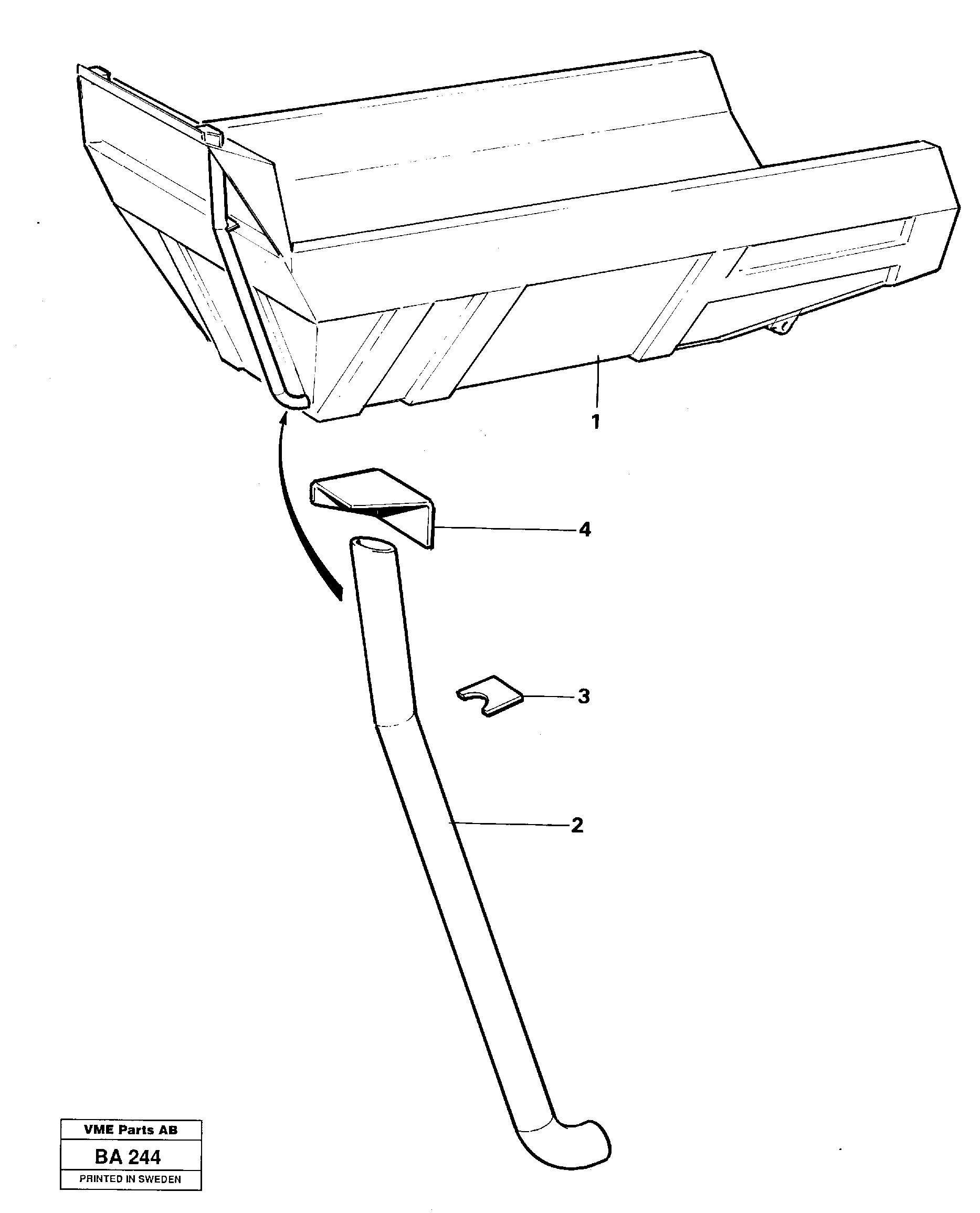 Body front heating outlet  91099 — volvo parts diagram