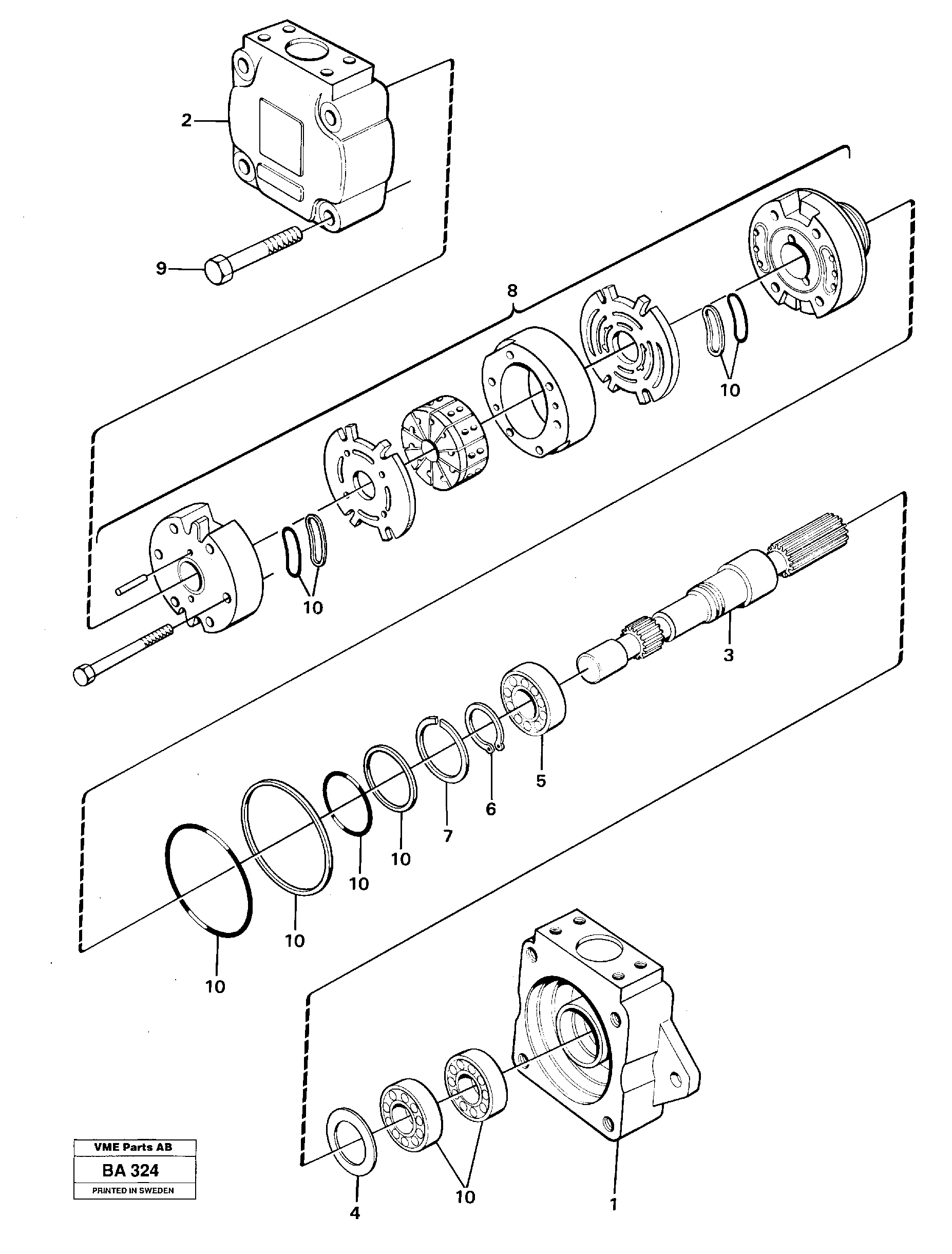 Vane pump — volvo parts diagram
