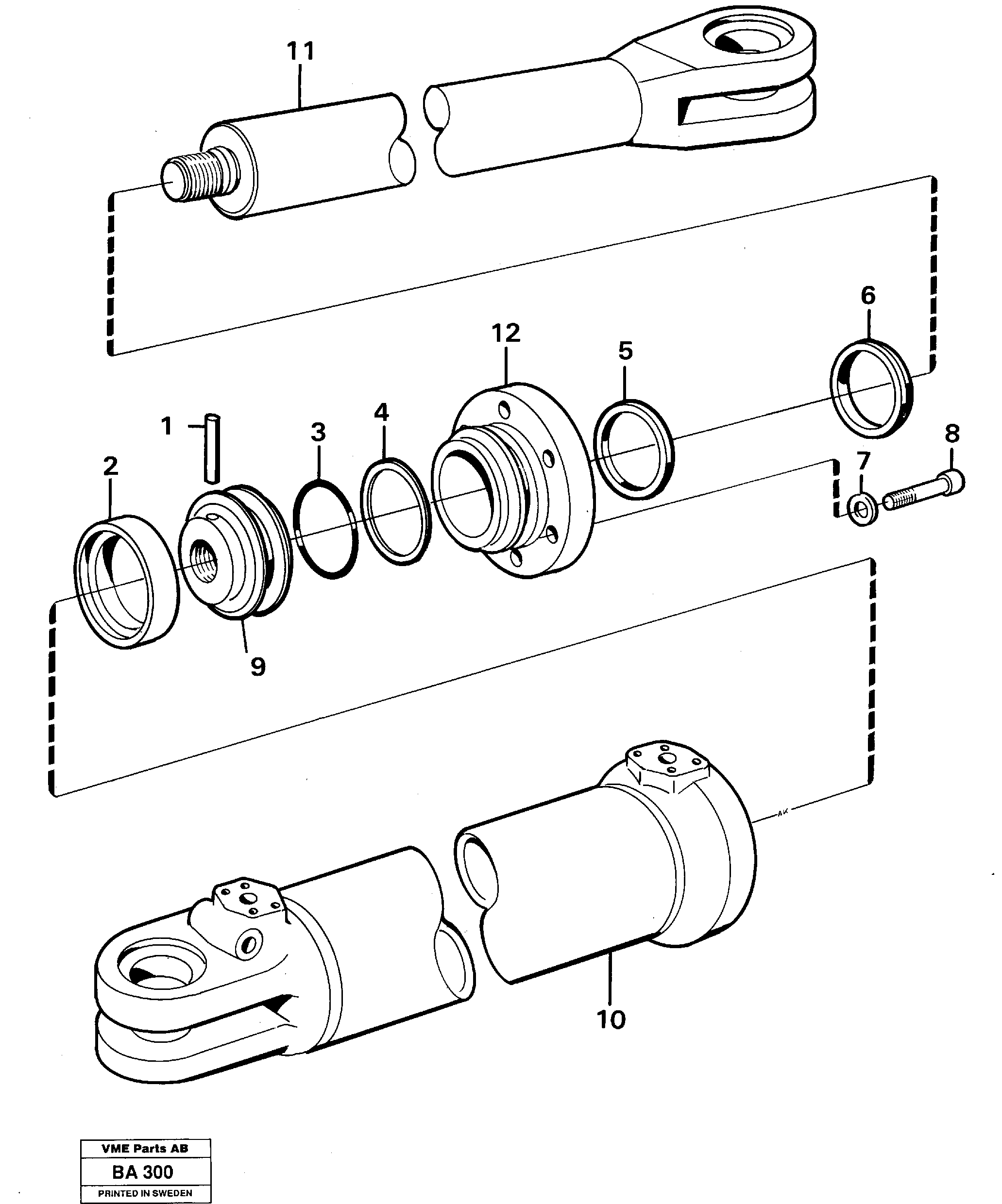 Steering cylinder — volvo parts diagram