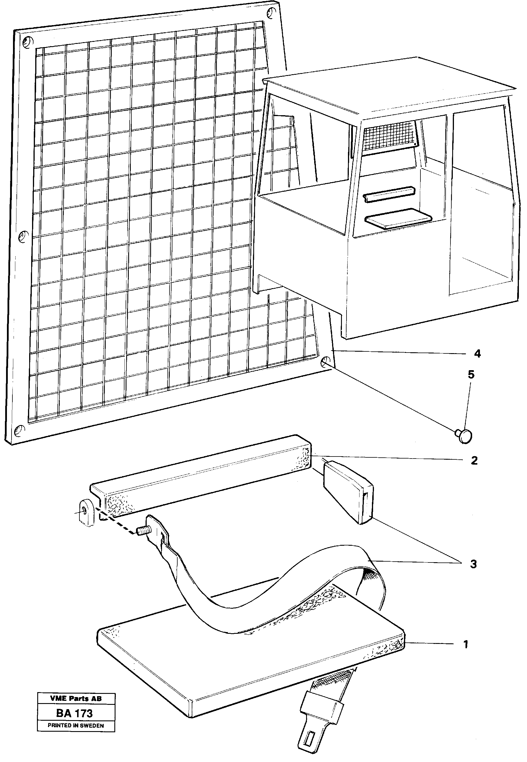 Instructor's seat, USA  91229 — volvo parts diagram
