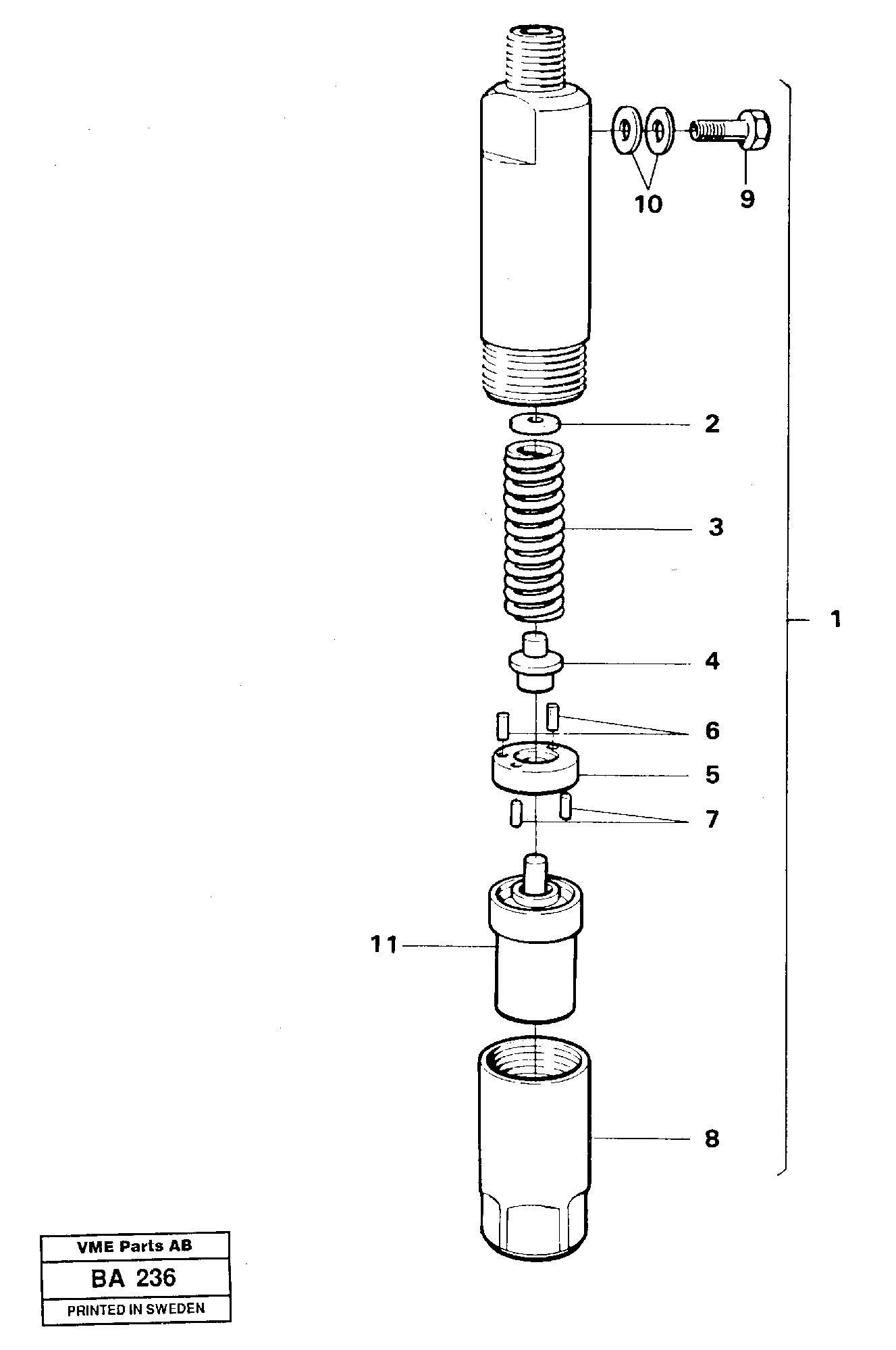 Injector — volvo parts diagram