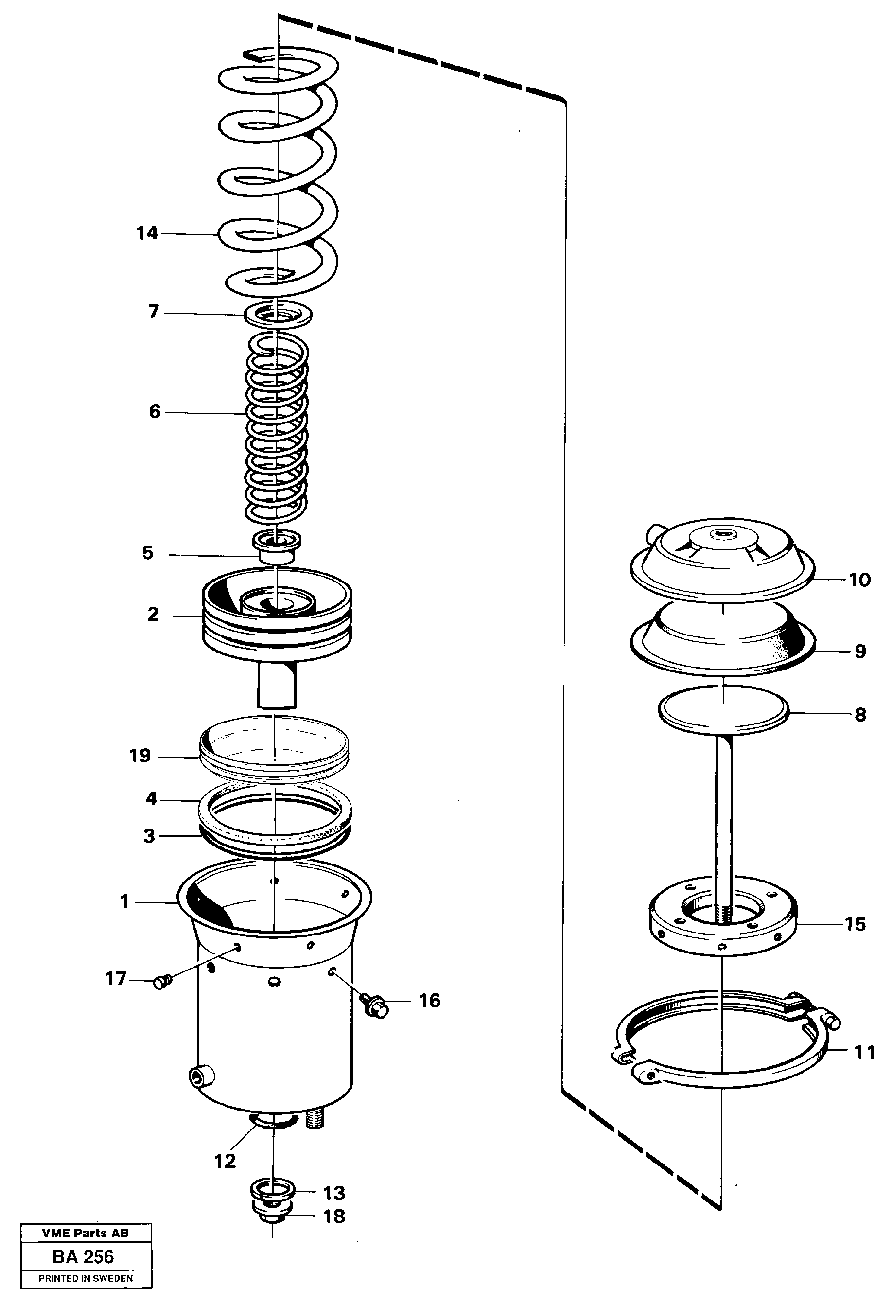 Brake cylinder — volvo parts diagram