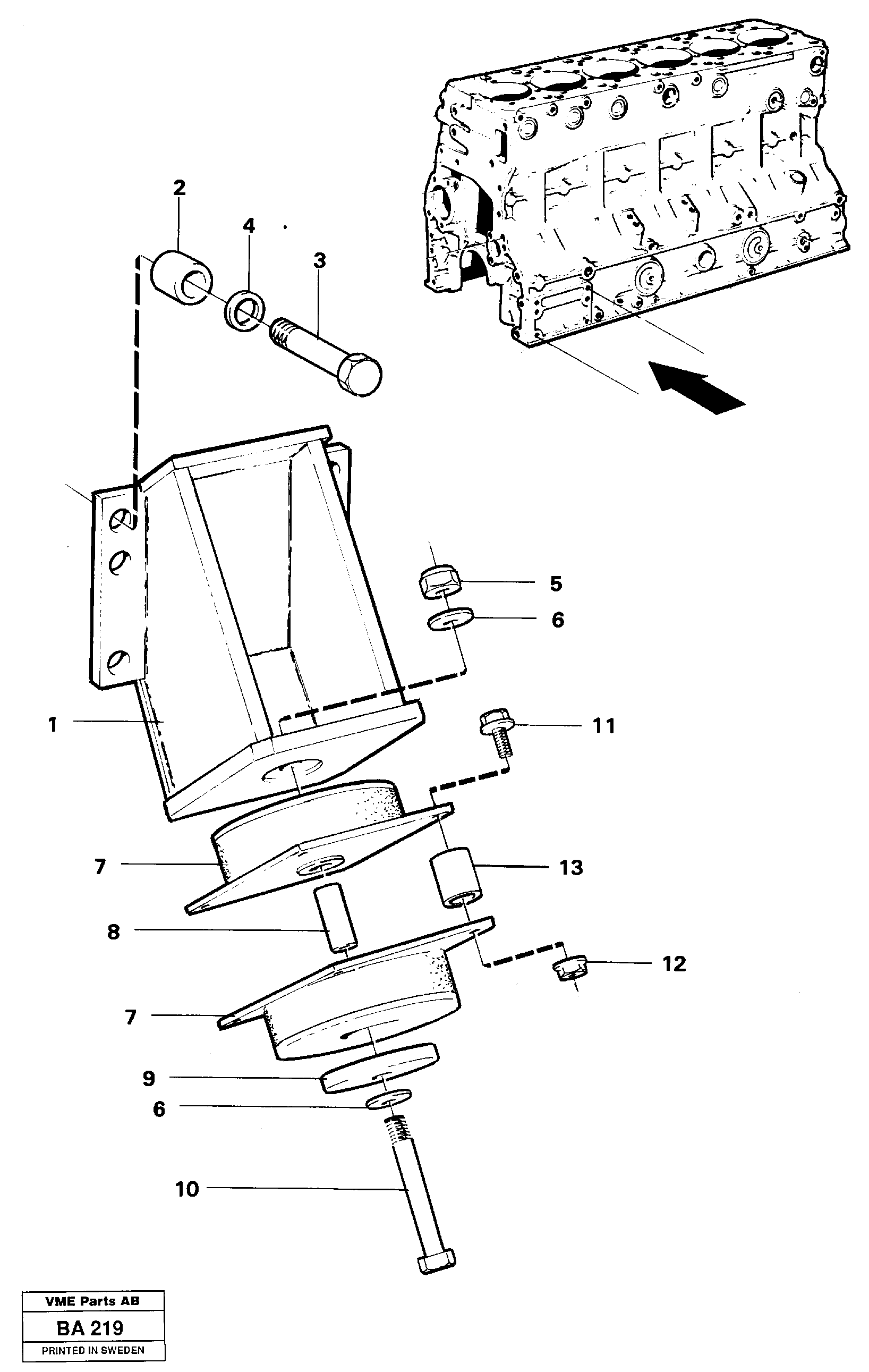 Engine mounting — volvo parts diagram