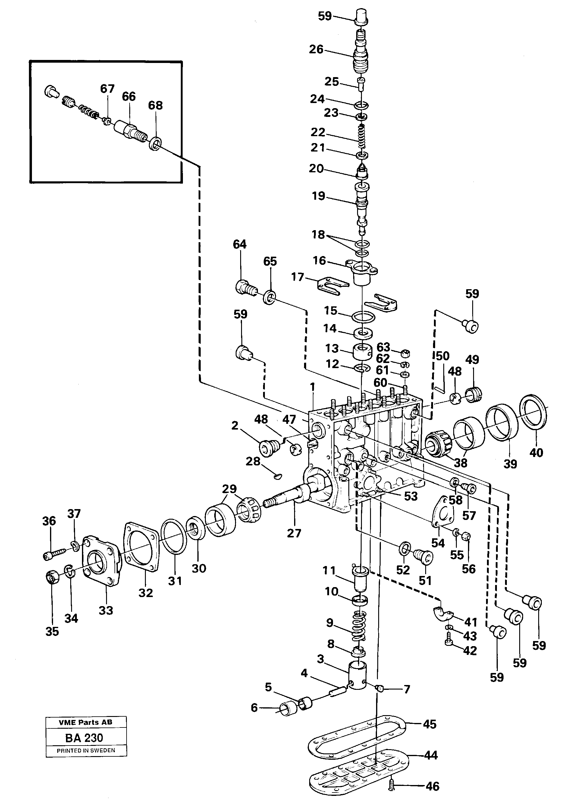 Injection pump  91082 TD71KAE — volvo parts diagram