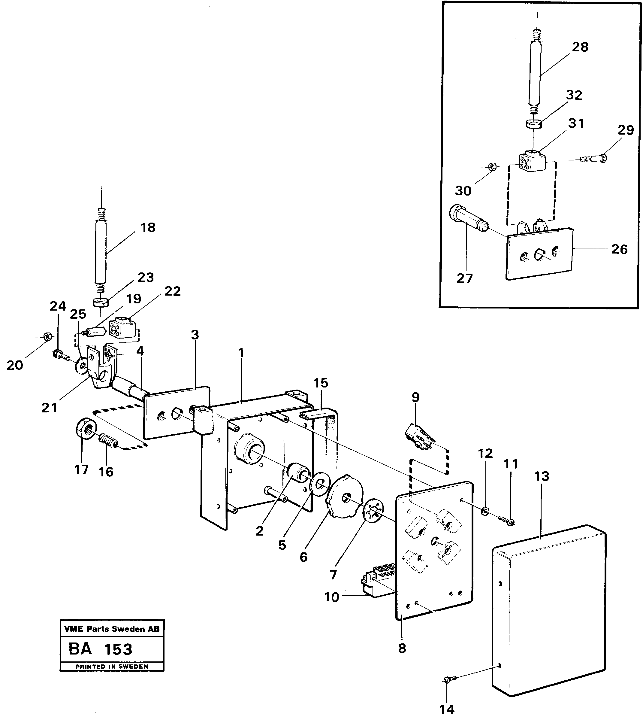 Gear selector — volvo parts diagram