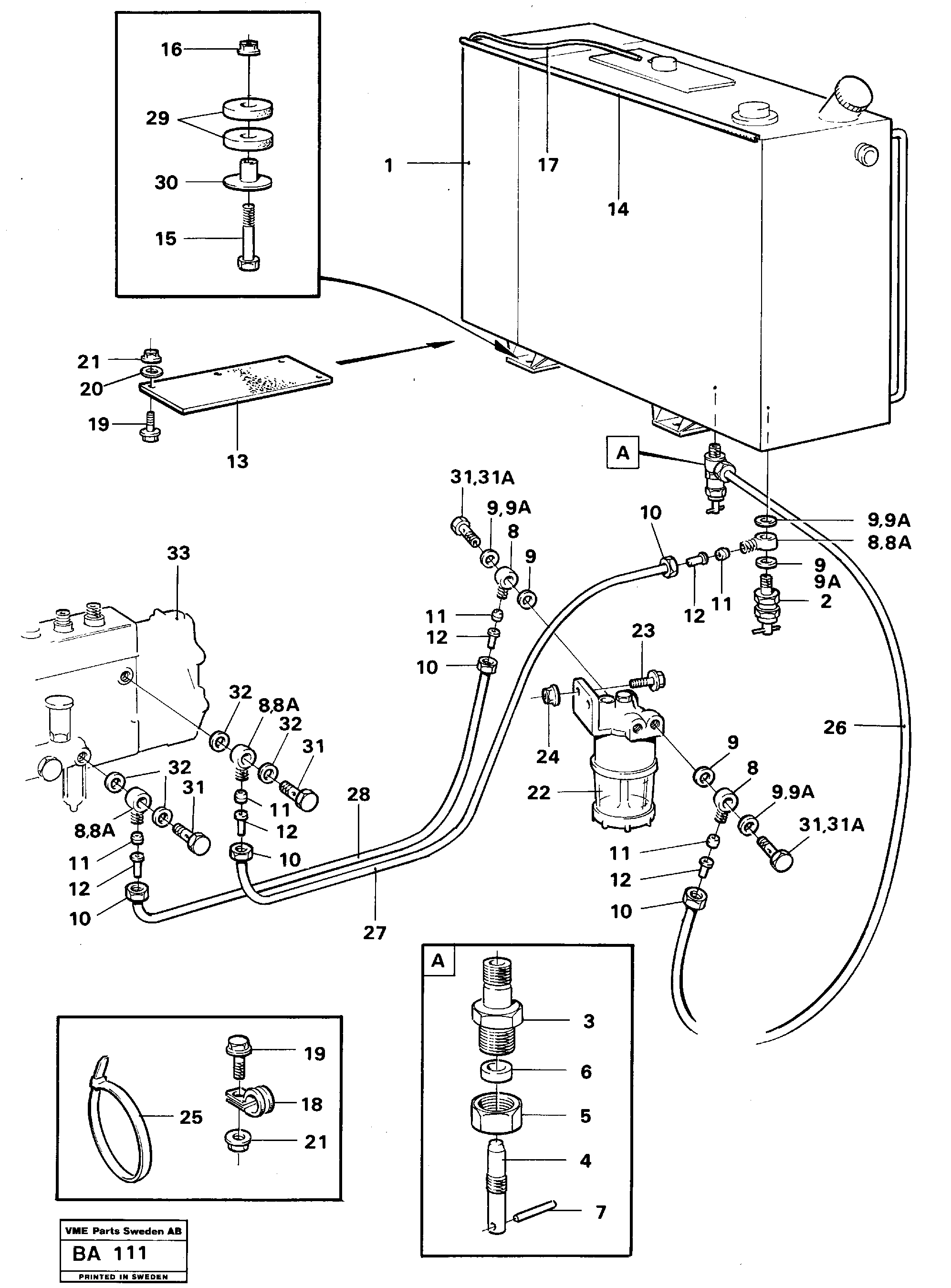 Fuel system — volvo parts diagram