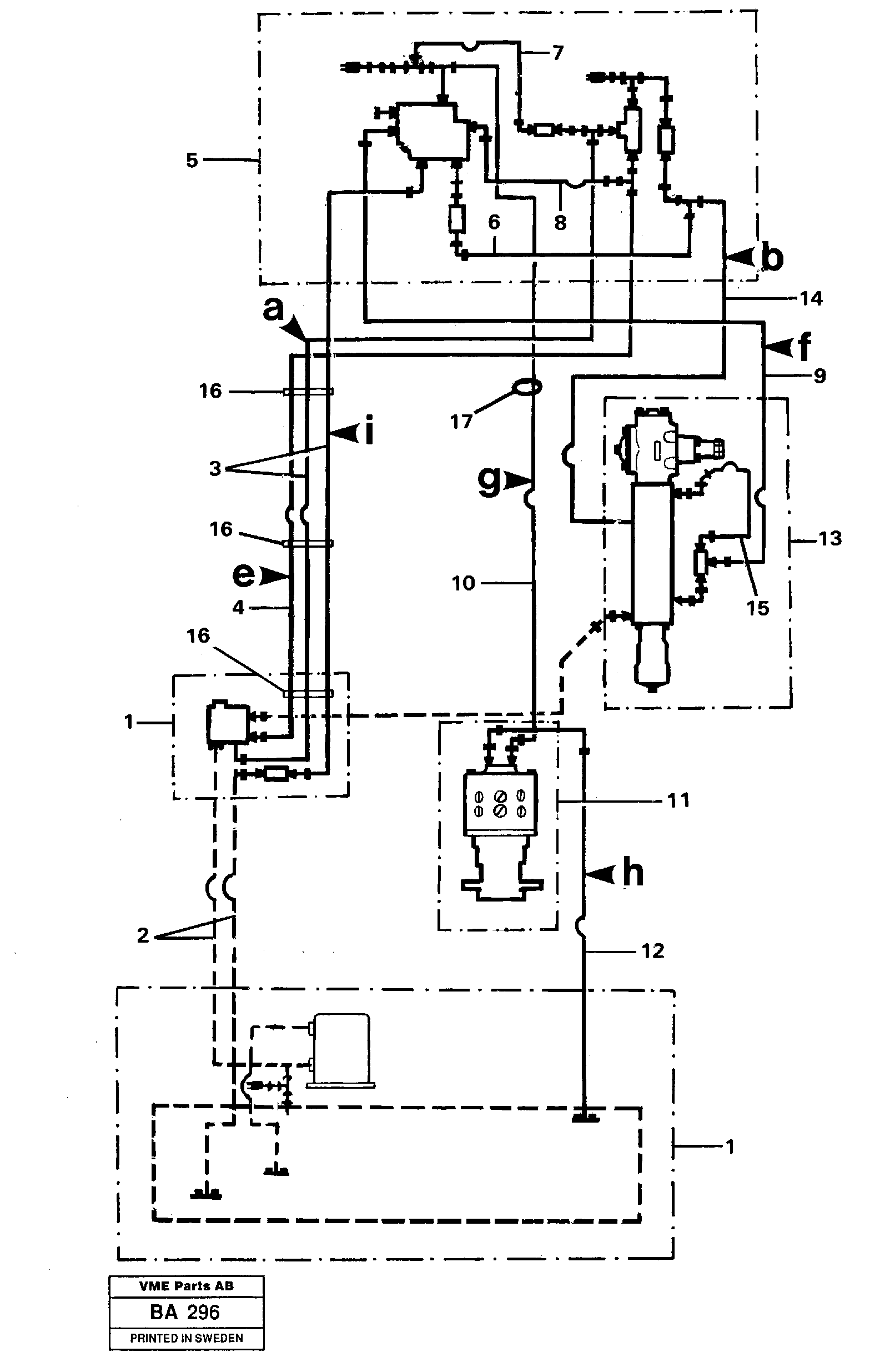 Safety steering: hose assembly  90879 — volvo parts diagram