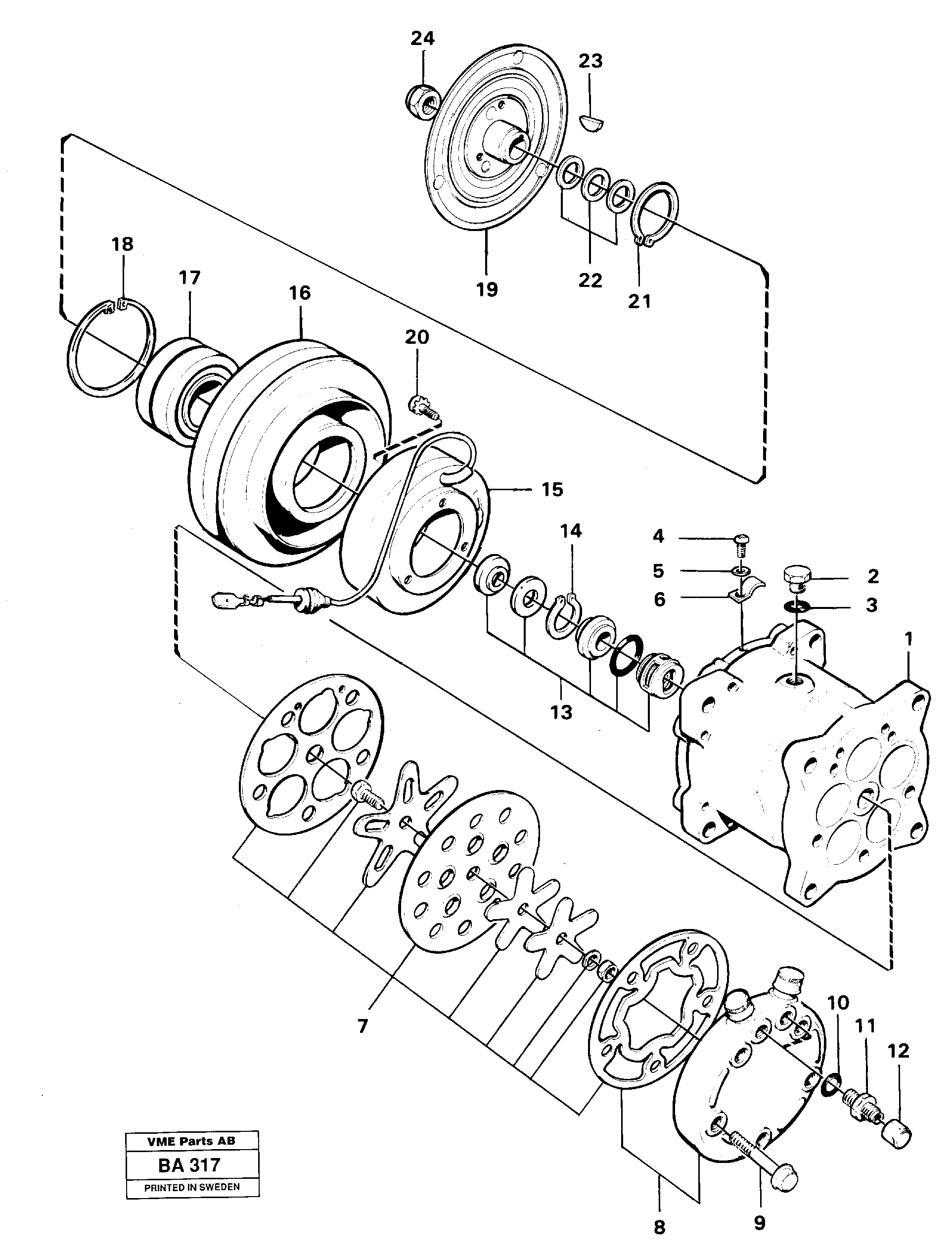 Air compressor  91080 — volvo parts diagram
