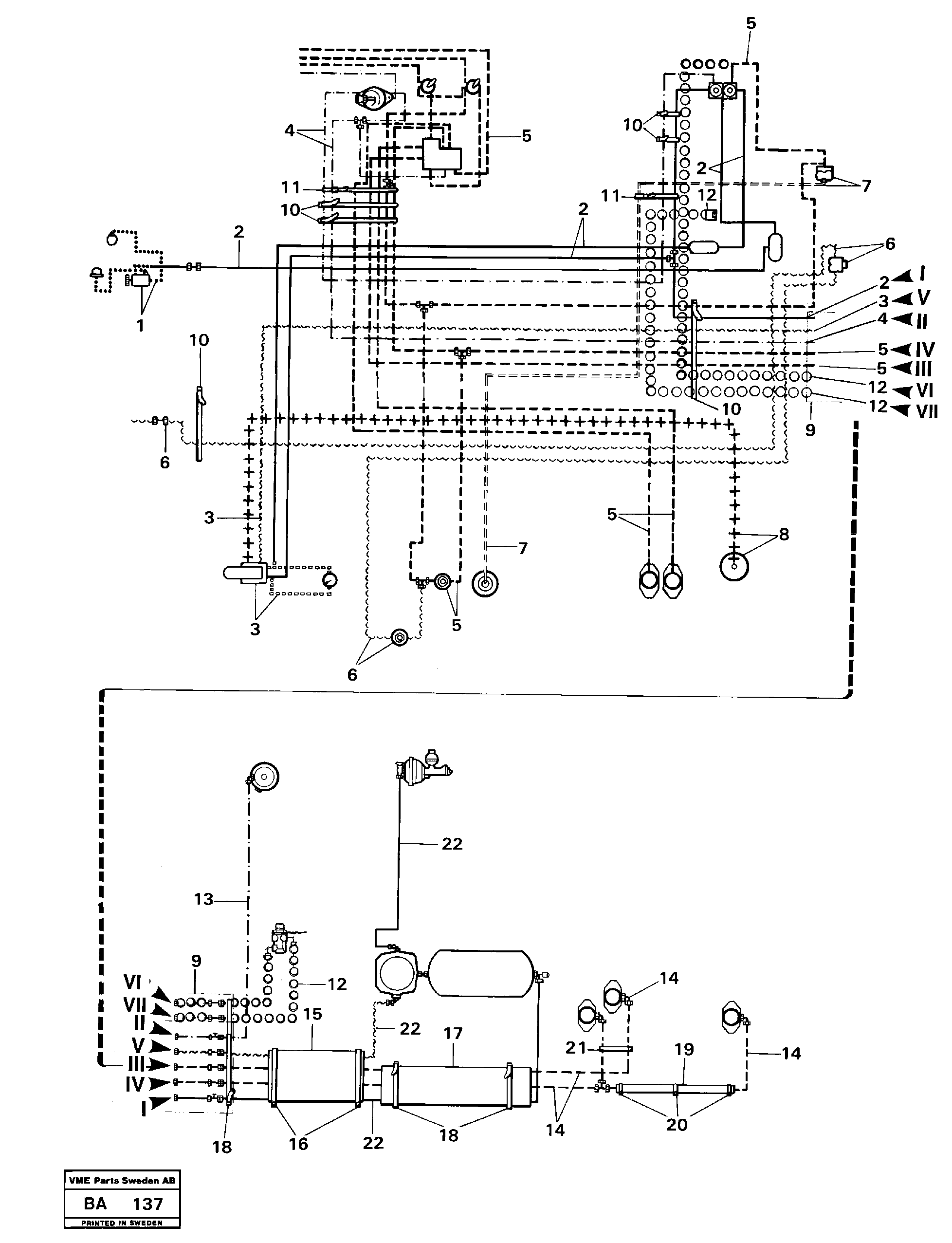 Pneumatic system  SER NO 2616 - — volvo parts diagram