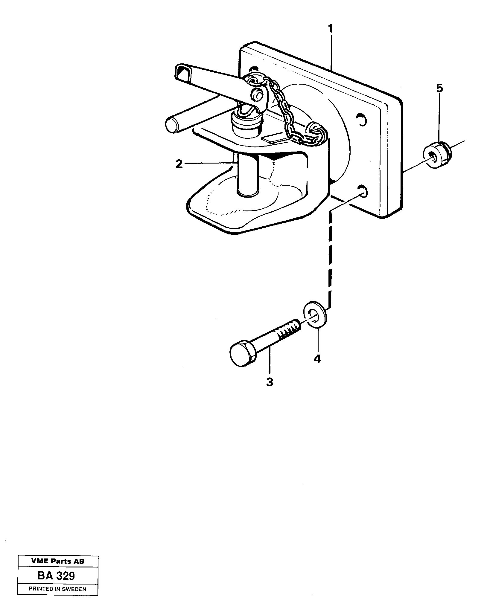 Towing brace  98565 — volvo parts diagram