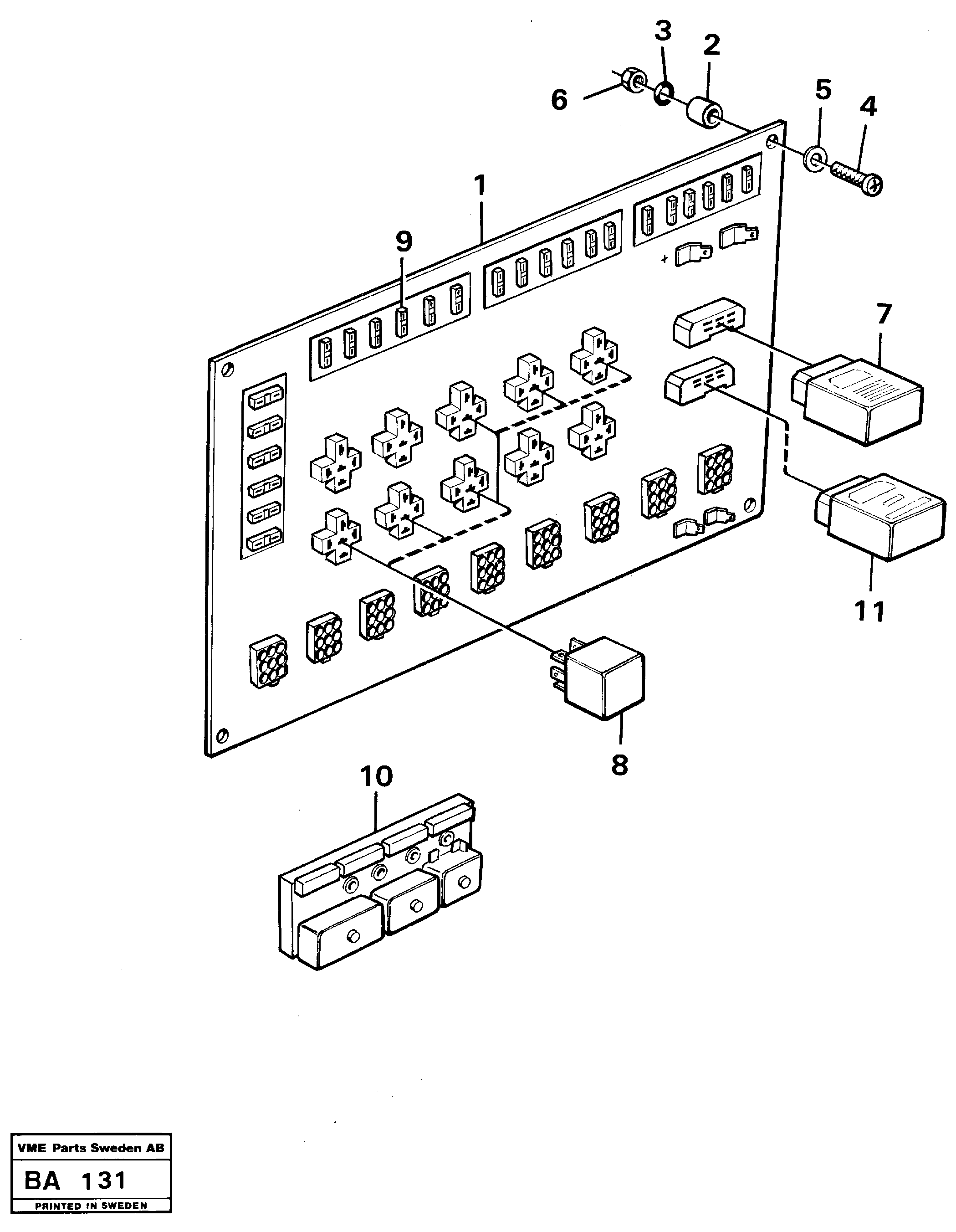 Electrical distribution box — volvo parts diagram