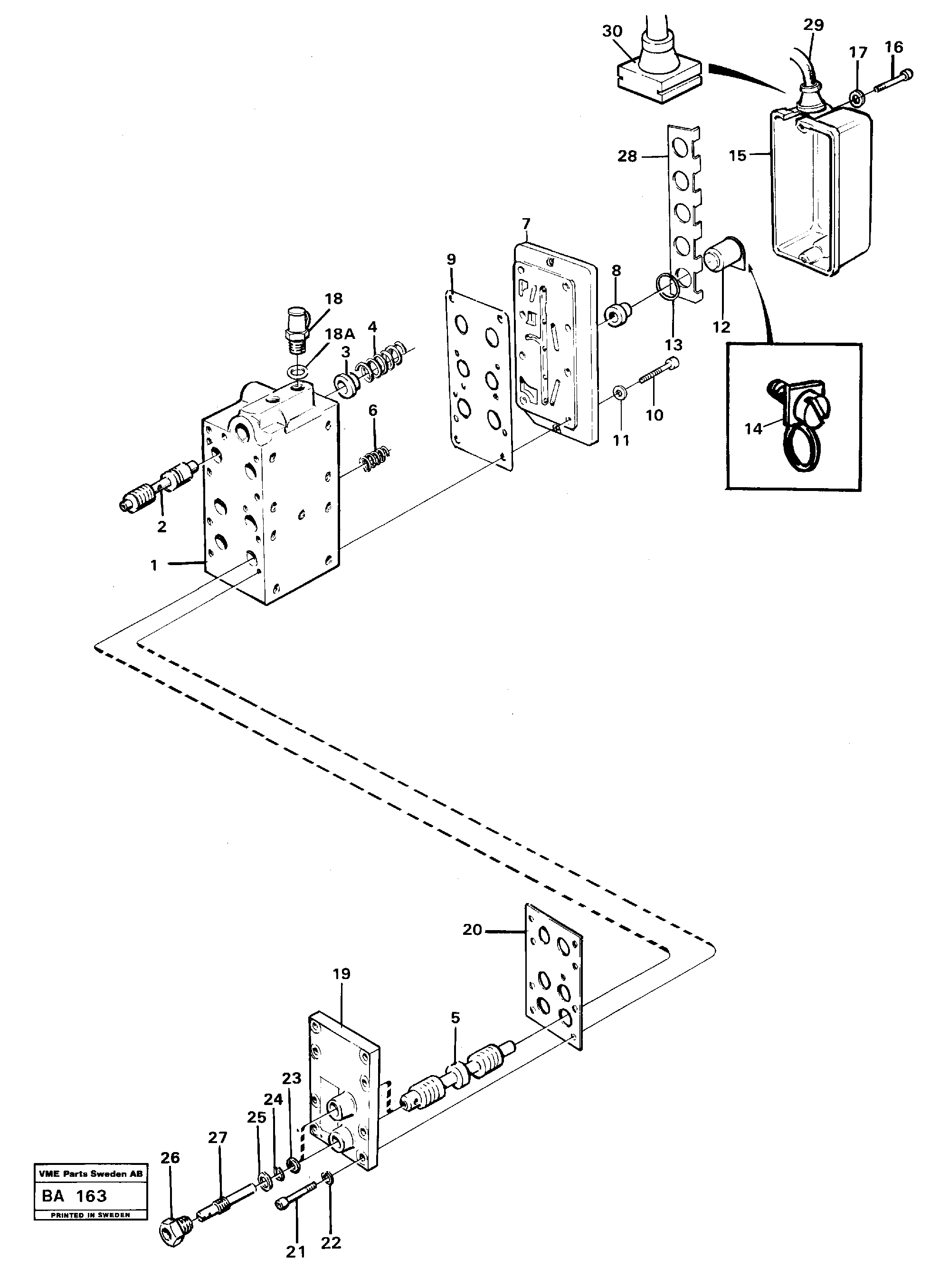 Range selector valve  30842 — volvo parts diagram