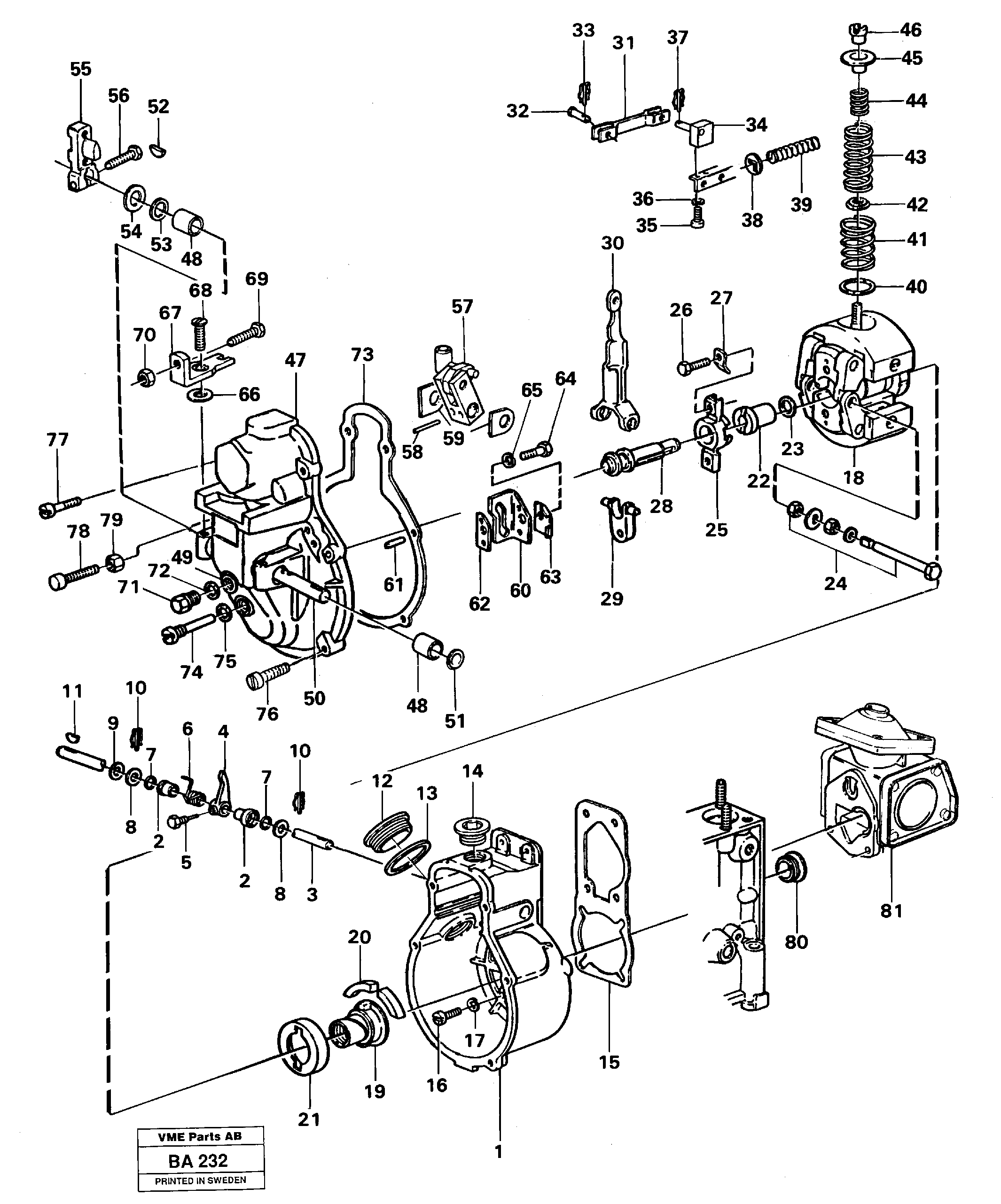 Centrifugal governor  91082 TD71KAE — volvo parts diagram