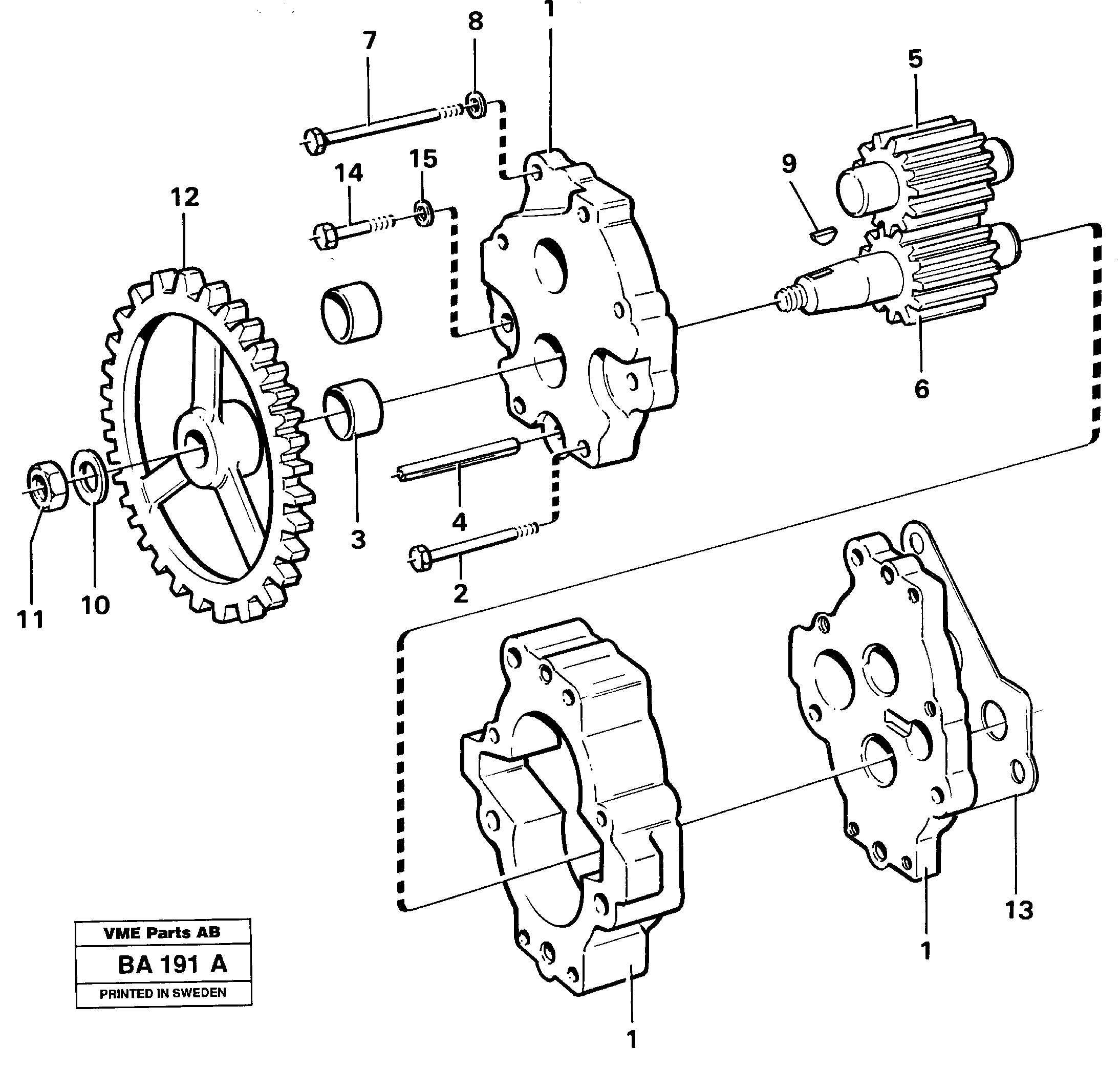Transmission pump  30842, 30881 — volvo parts diagram
