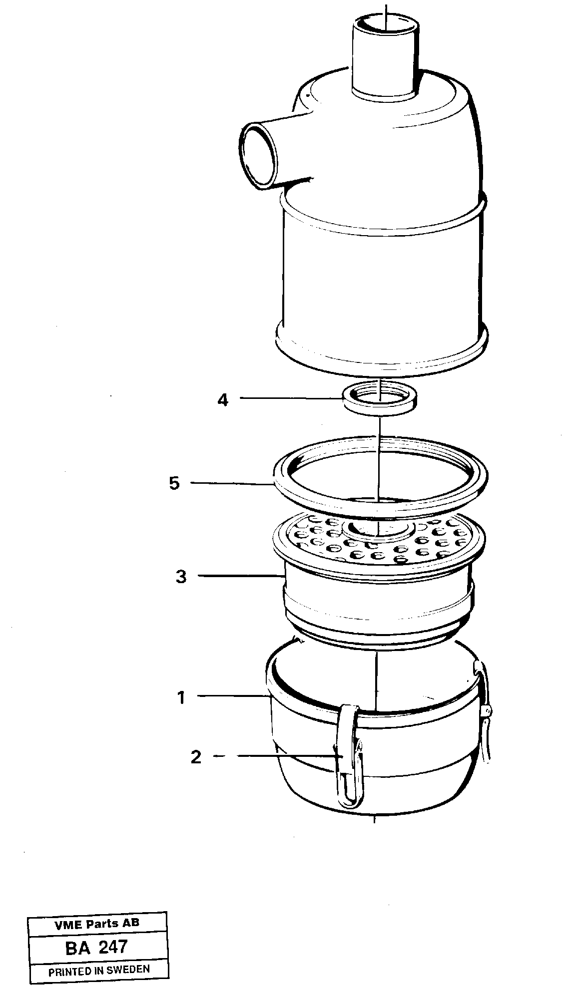 Air filter  90742 — volvo parts diagram