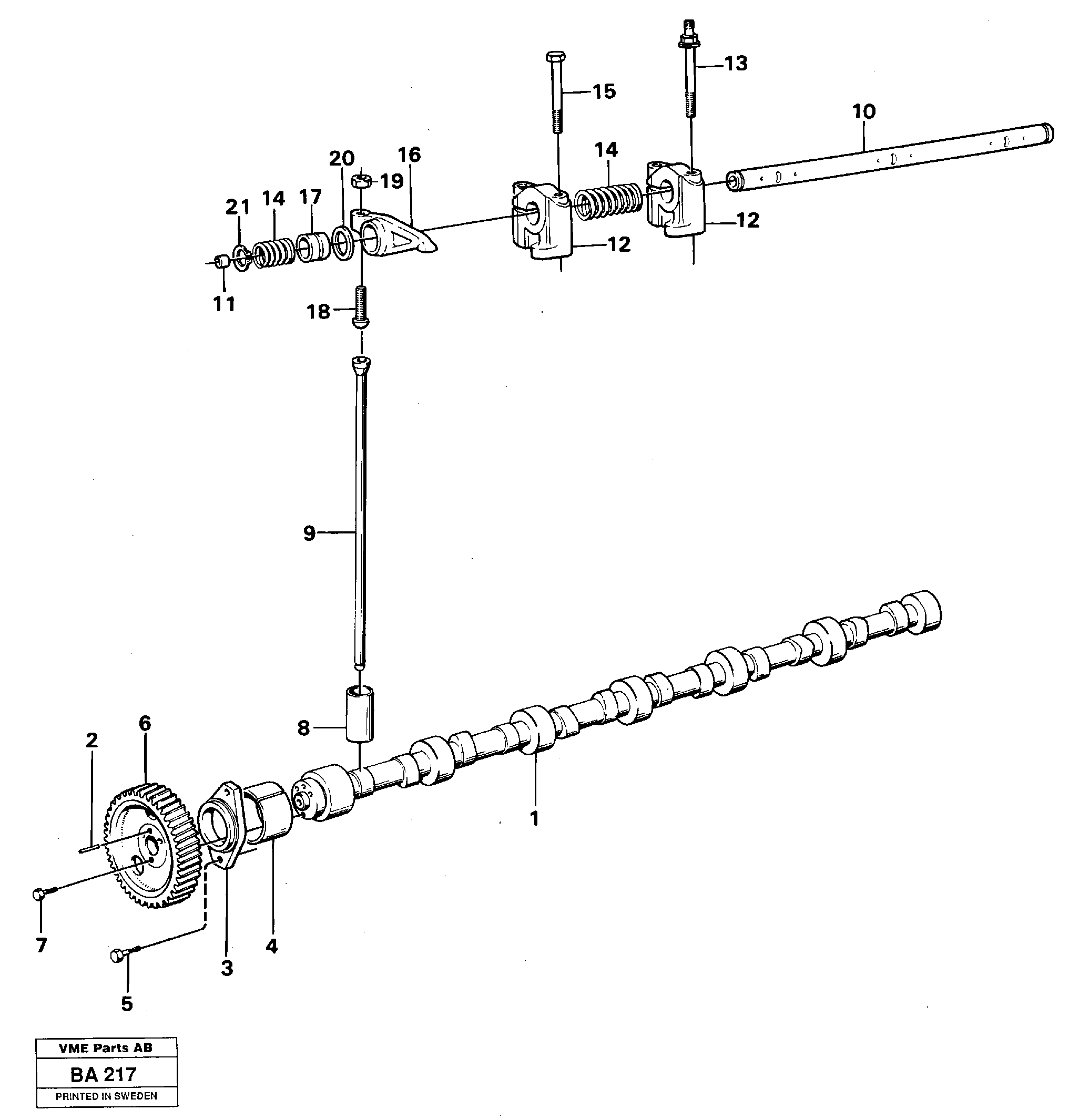 Valve mechanism — volvo parts diagram
