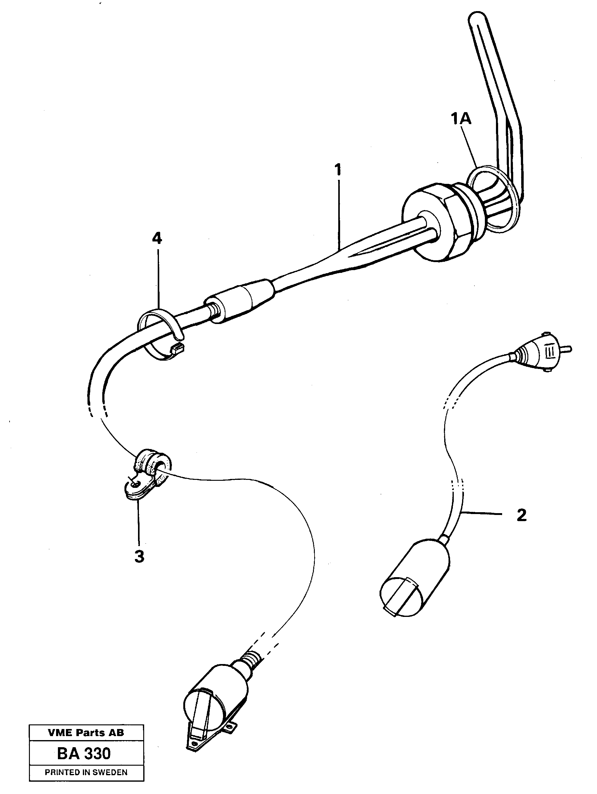 Engine heater  90832 — volvo parts diagram