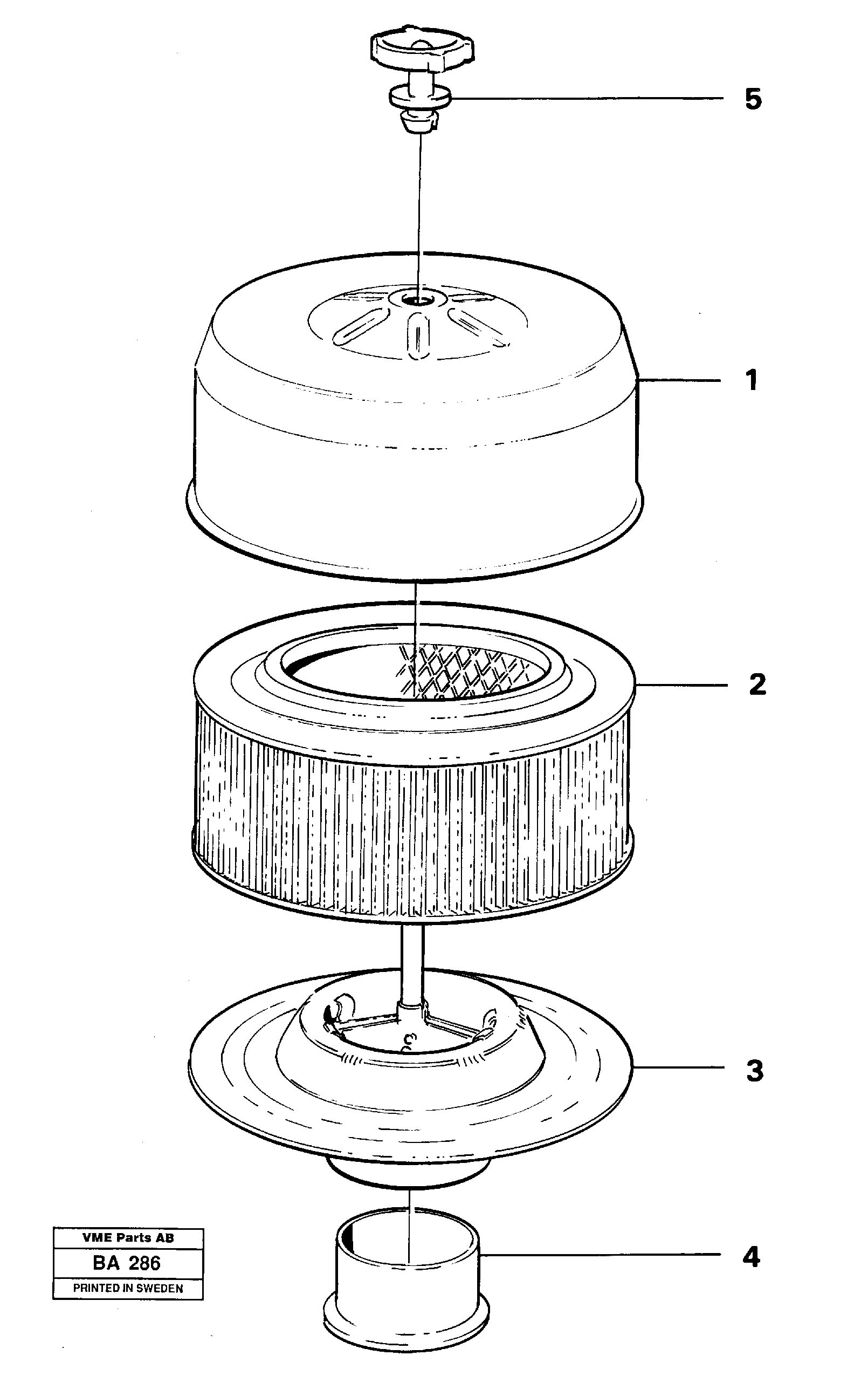 Filter  SER NO 1289 - — volvo parts diagram