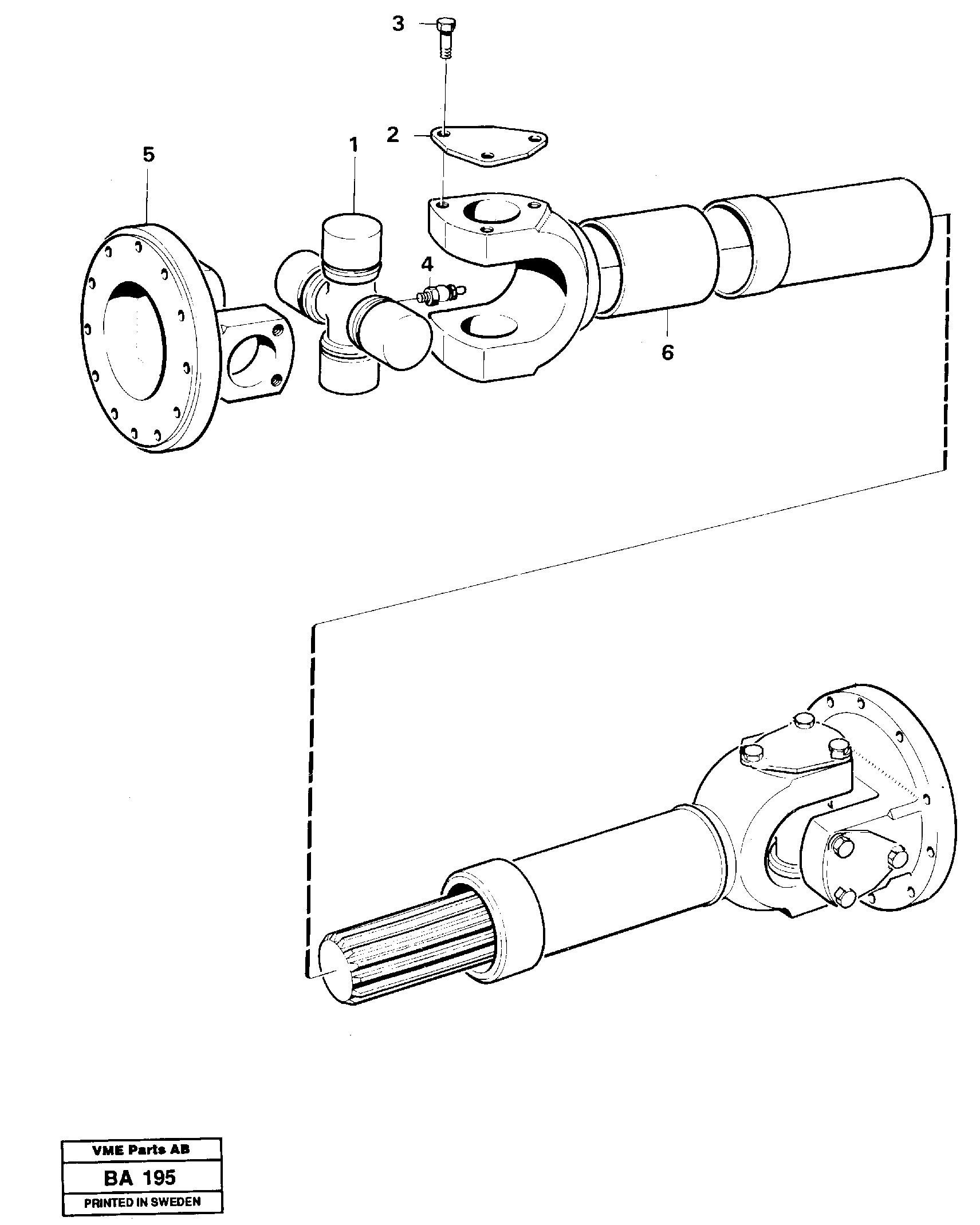 Propeller shaft — volvo parts diagram