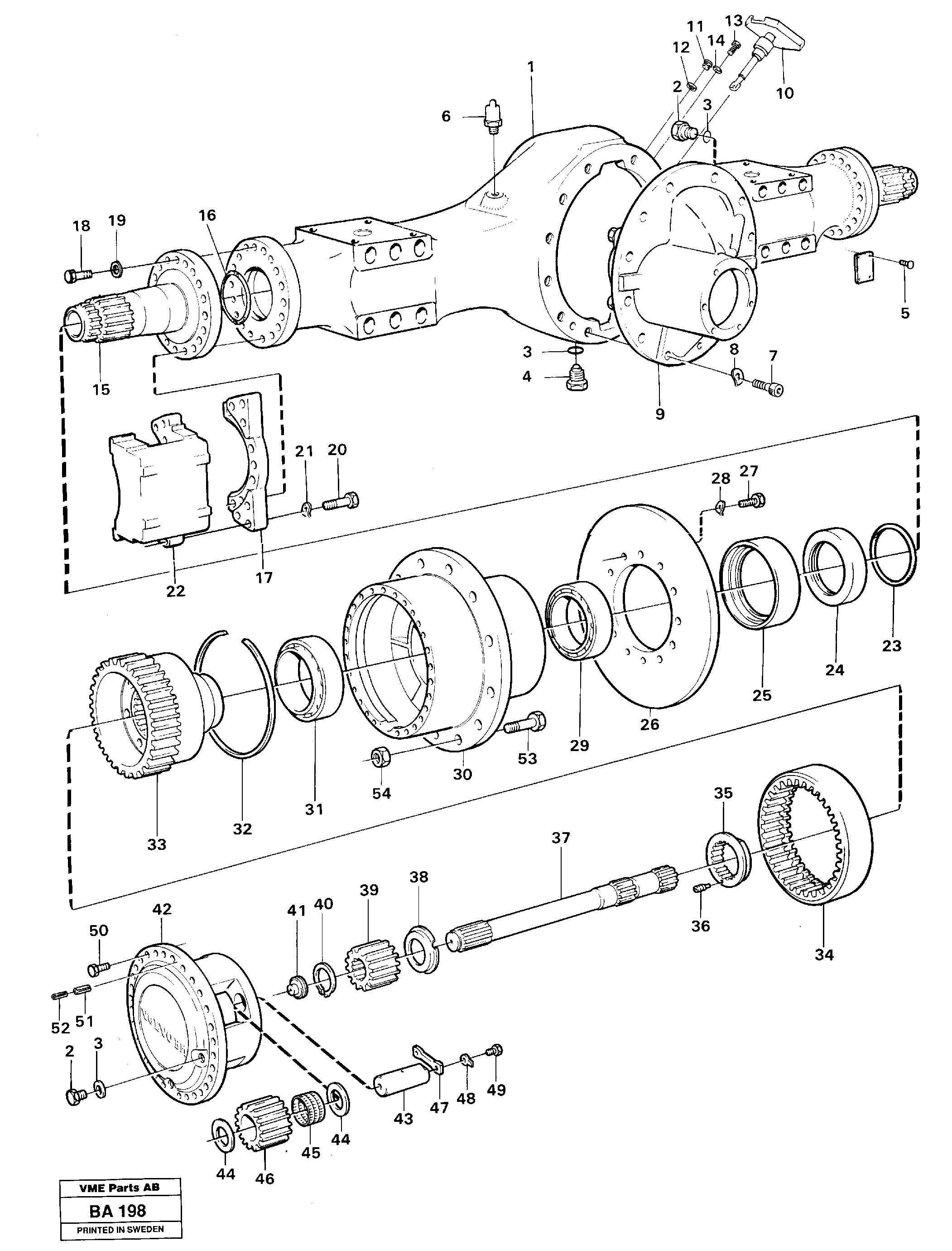 Drive shaft  PROD NO 23586, AH 54N, 6 x 4, SER NO - 1773 — volvo parts diagram