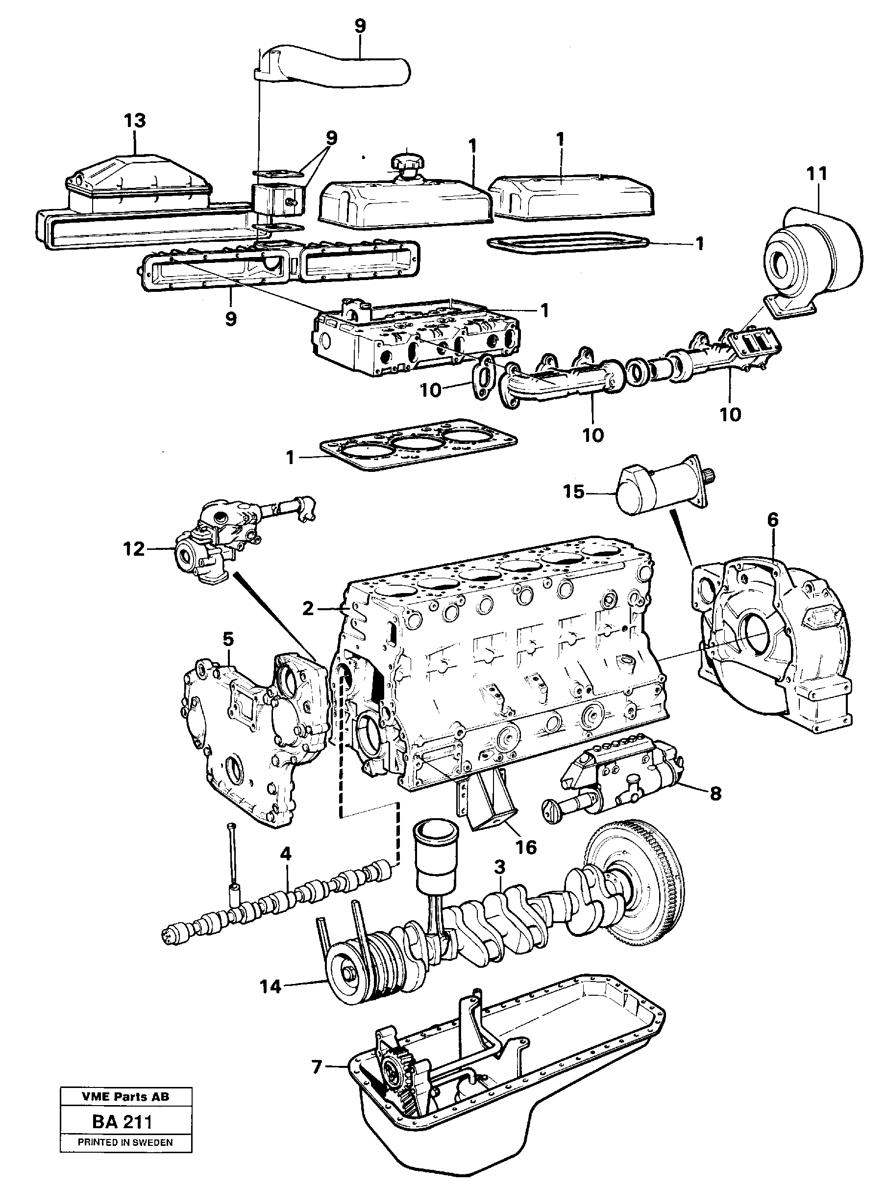 Engine — volvo parts diagram