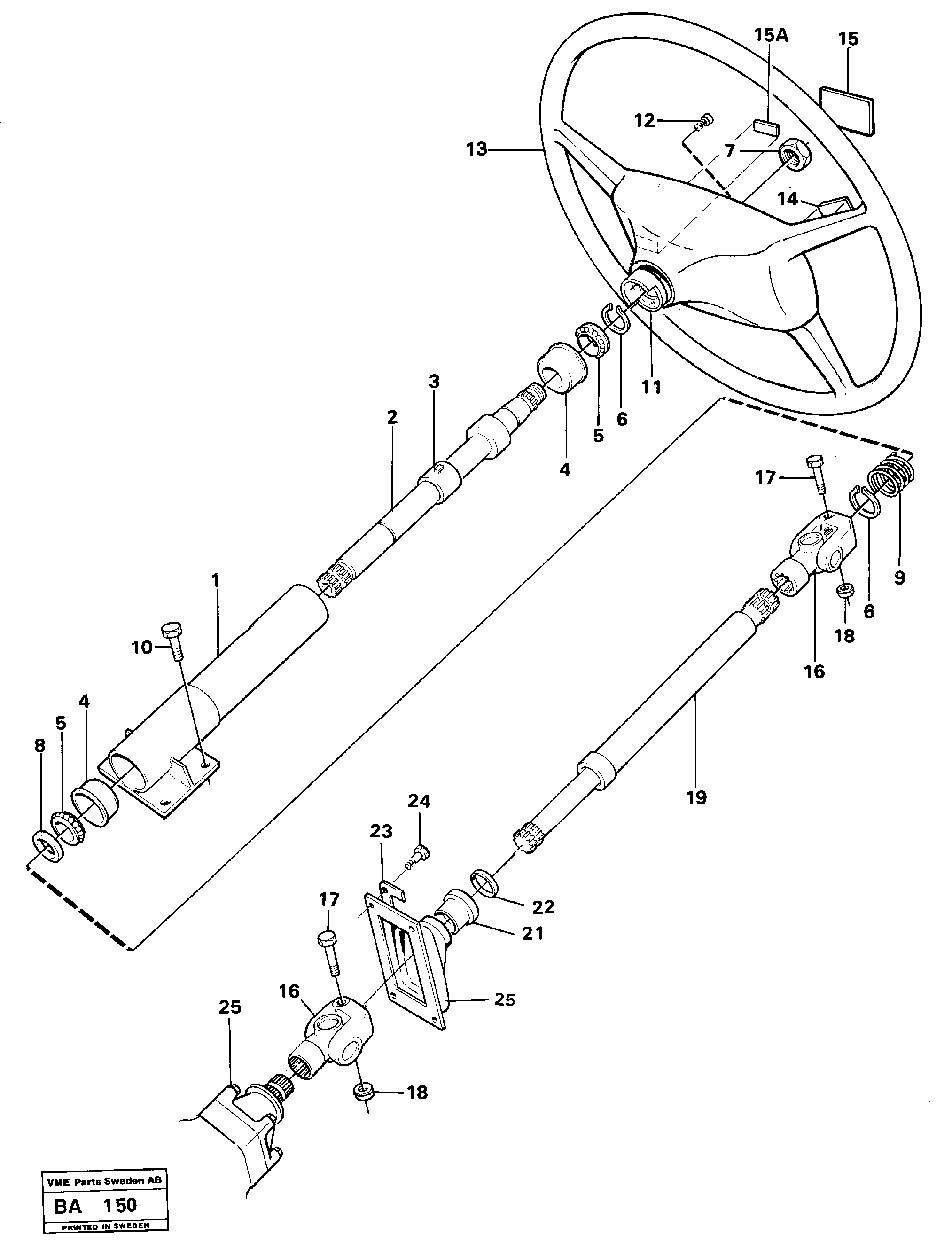 Steering gear — volvo parts diagram