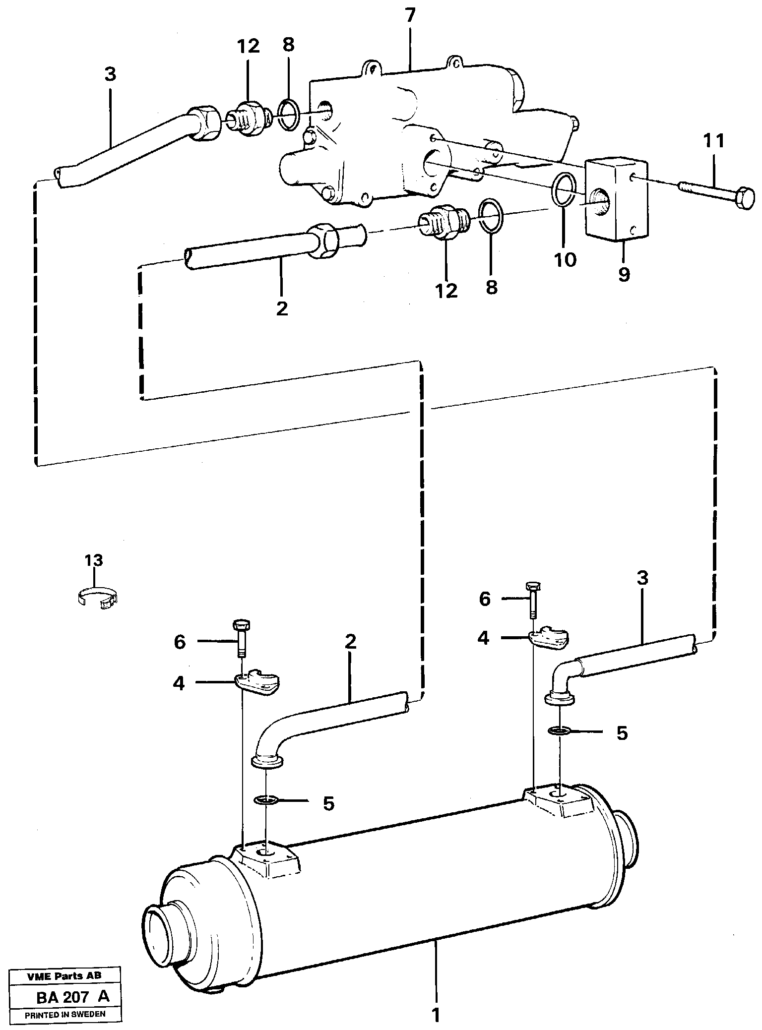 Cooling system — volvo parts diagram